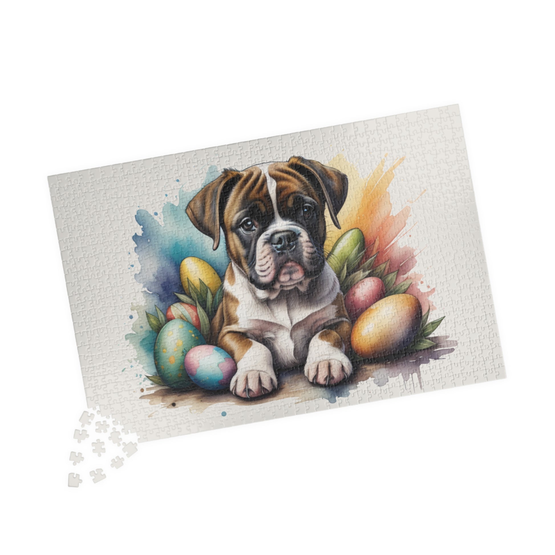 Boxer Easter Puppy Puzzle - Dog Lovers, Mental Health Benefits, Holiday Fun, Mindfulness, Stress Relief, Festive Gift