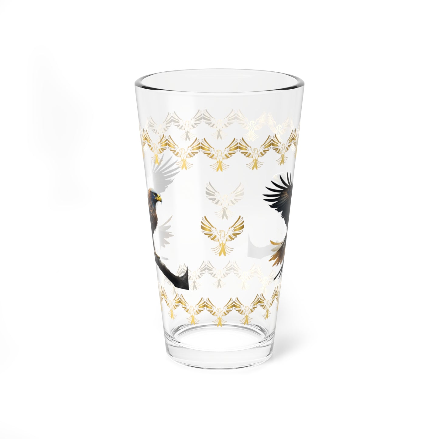 Sky Majesty Triumph 16oz Eagle Pint Glass - Symbol of Strength, Resilience, and Mental Health Awareness