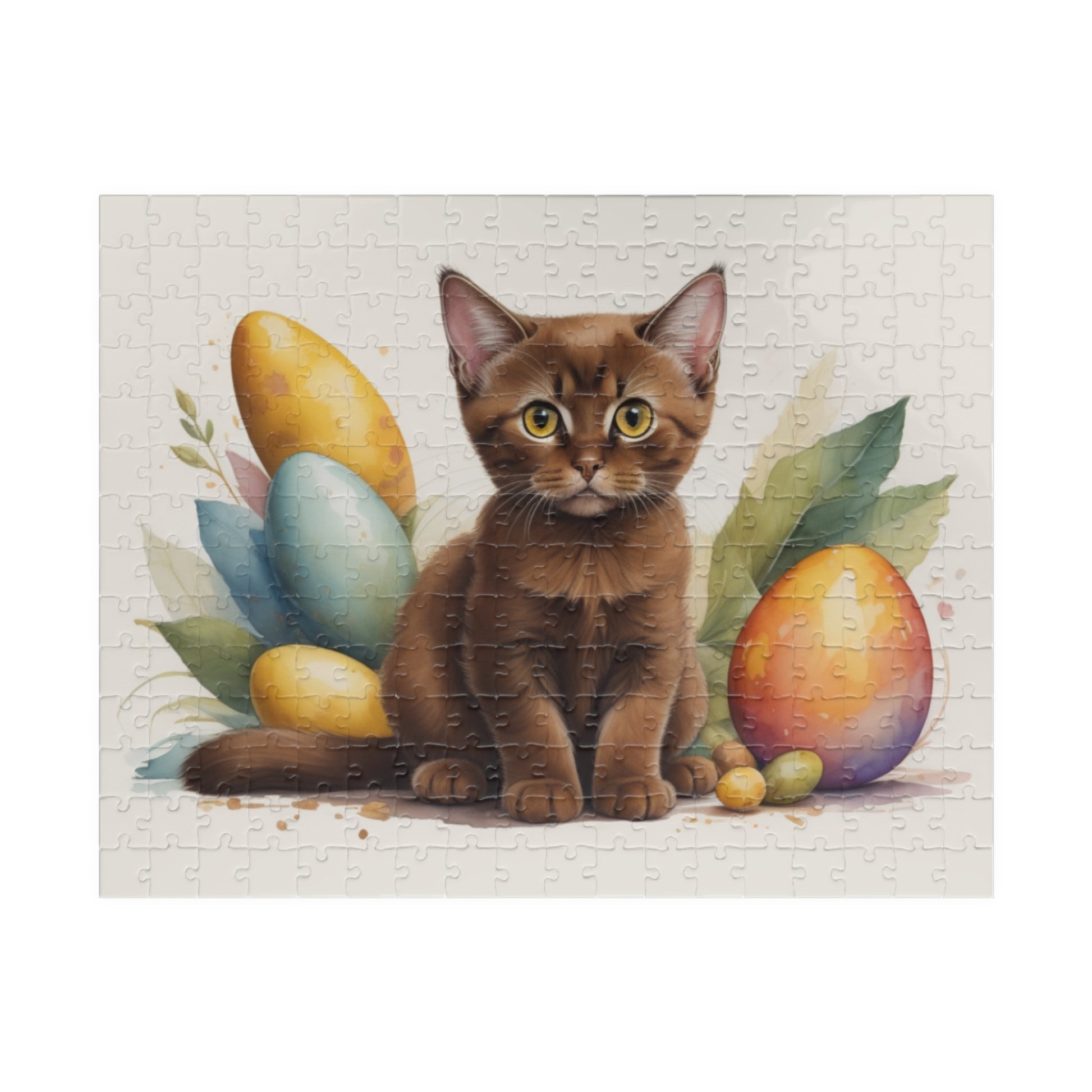Burmese Easter Kitten Puzzle - Cat Lovers, Mental Health Benefits, Holiday Fun, Mindfulness, Stress Relief, Festive Gift