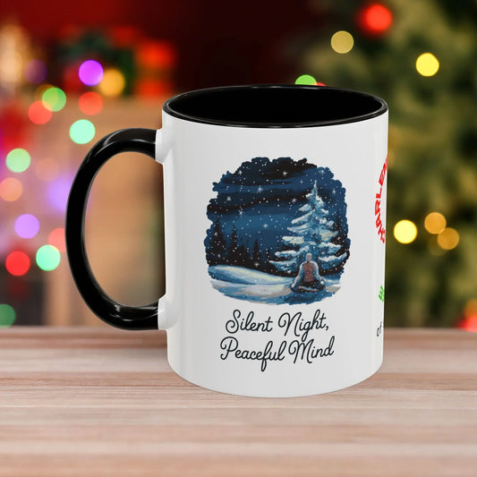 Shop our silent night peaceful mind christmas mug 2 featuring the 11oz style option from MySisterIsASurvivor.