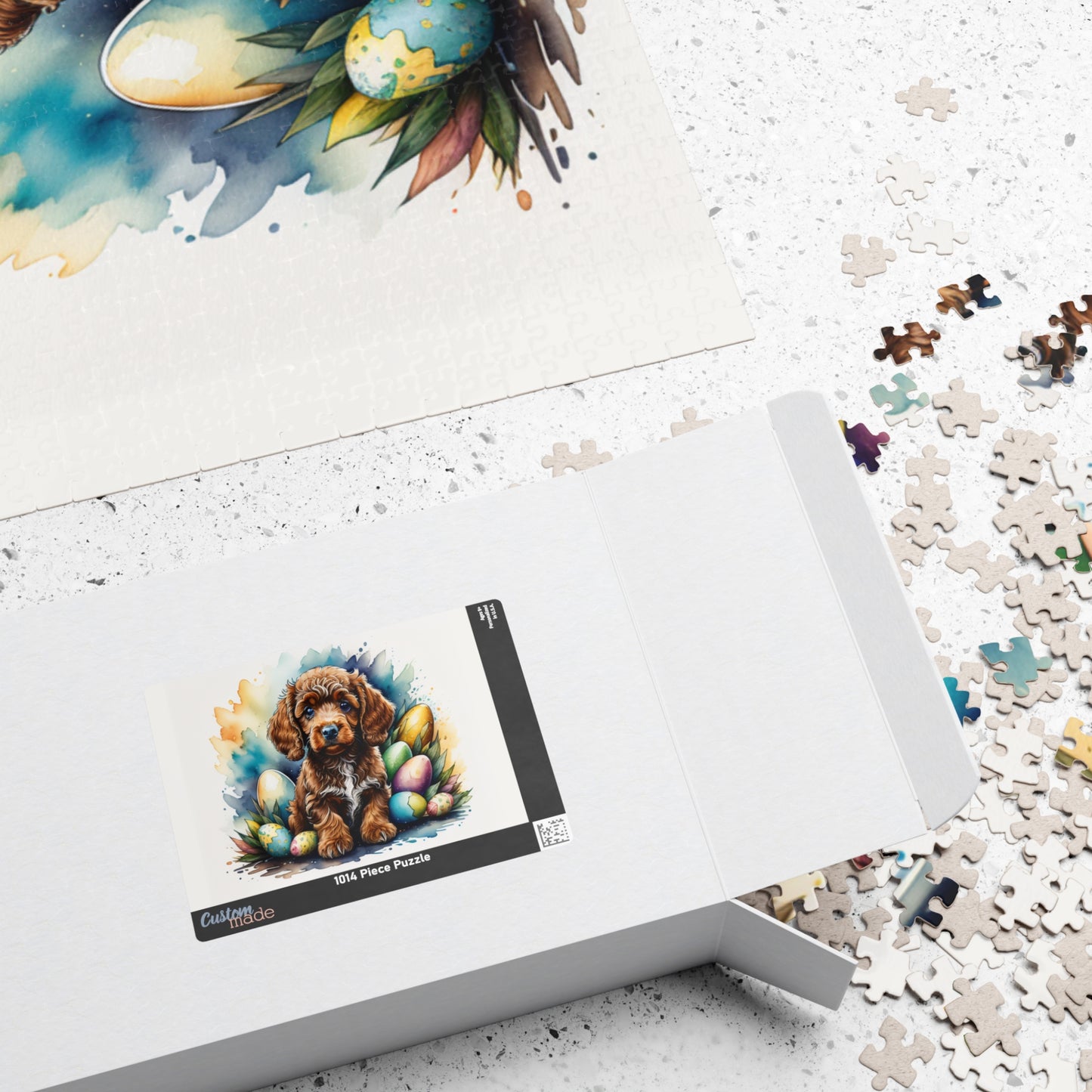 Poodle (Brown) Easter Puppy Puzzle - Dog Lovers, Mental Health Benefits, Holiday Fun, Mindfulness, Stress Relief, Festive Gift