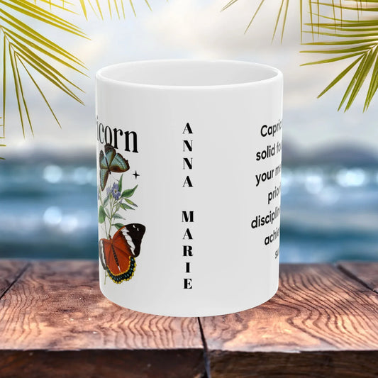 Shop our capricorn zodiac white ceramic mug 11oz 15oz featuring the 15oz style option from MySisterIsASurvivor.