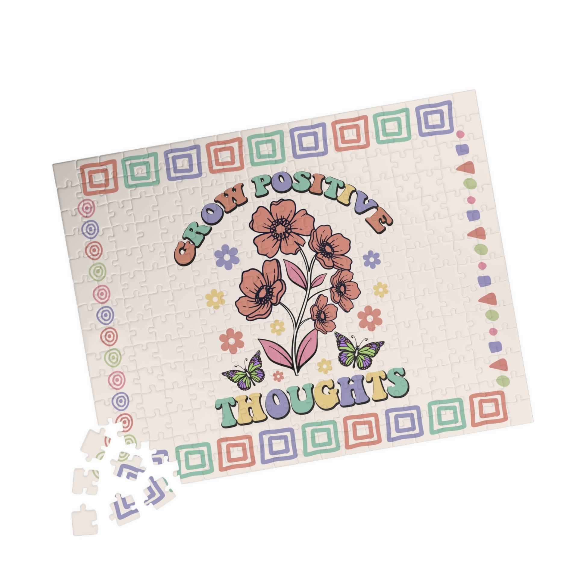 Grow Positive Thoughts - Mental Health Quote Puzzle