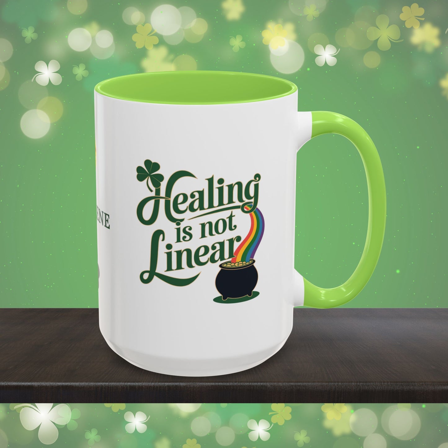 Healing Is Not Linear: Personalized St. Patrick's Day Mug - Add Your Name & Celebrate Strength and Positivity
