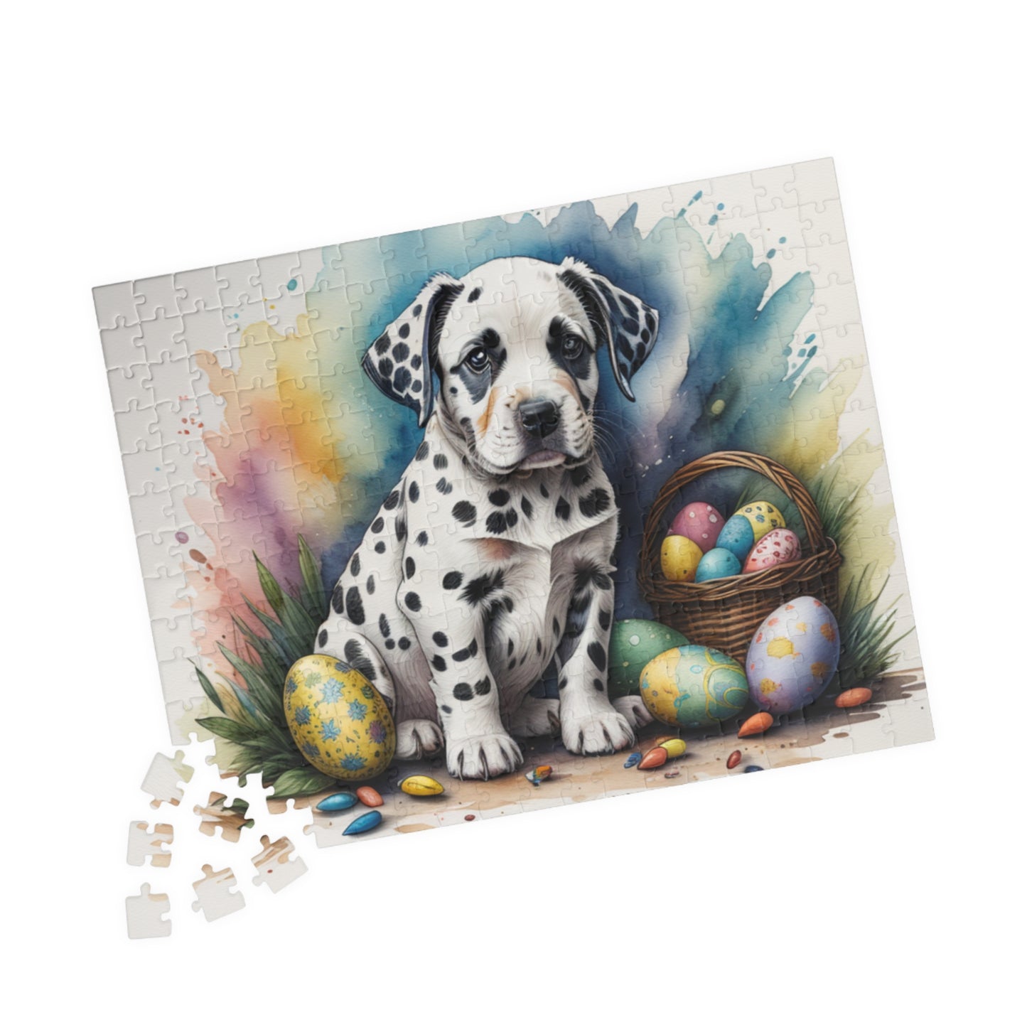 Dalmatian Easter Puppy Puzzle - Dog Lovers, Mental Health Benefits, Holiday Fun, Mindfulness, Stress Relief, Festive Gift