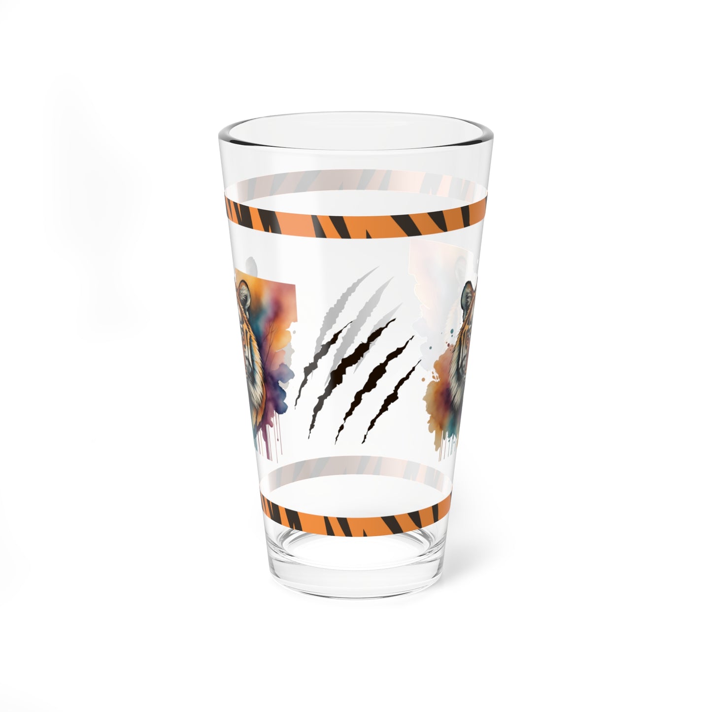 Stalking Serenity 16oz Tiger Pint Glass - Inspiring Strength, Courage, and Empowerment