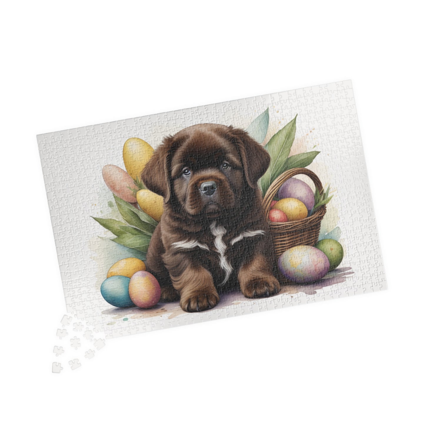 Newfoundland (Brown) Easter Puppy Puzzle - Dog Lovers, Mental Health Benefits, Holiday Fun, Mindfulness, Stress Relief, Festive Gift