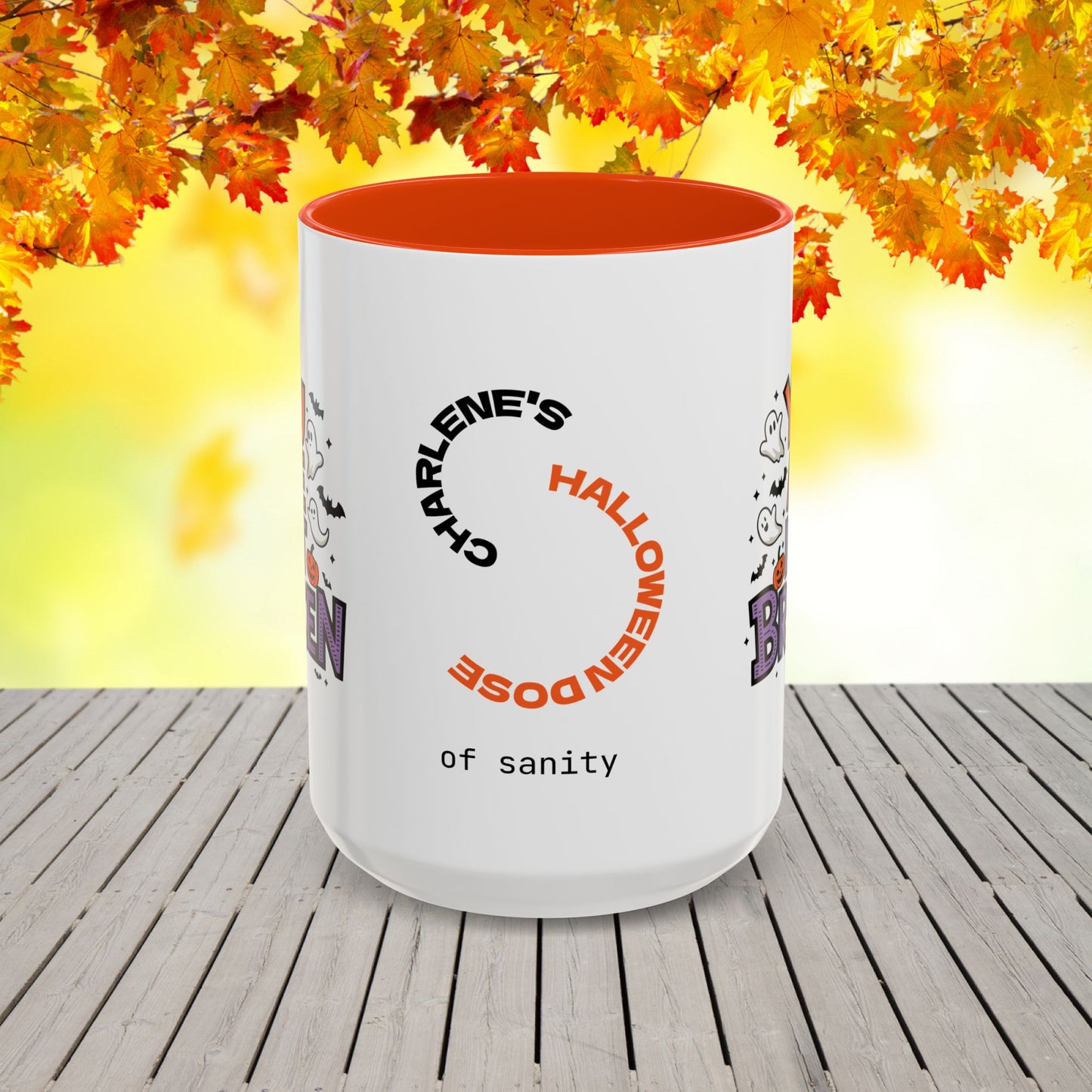 Halloween mug with “You Are Not Broken” quote, personalized self-care gift for healing and emotional support.