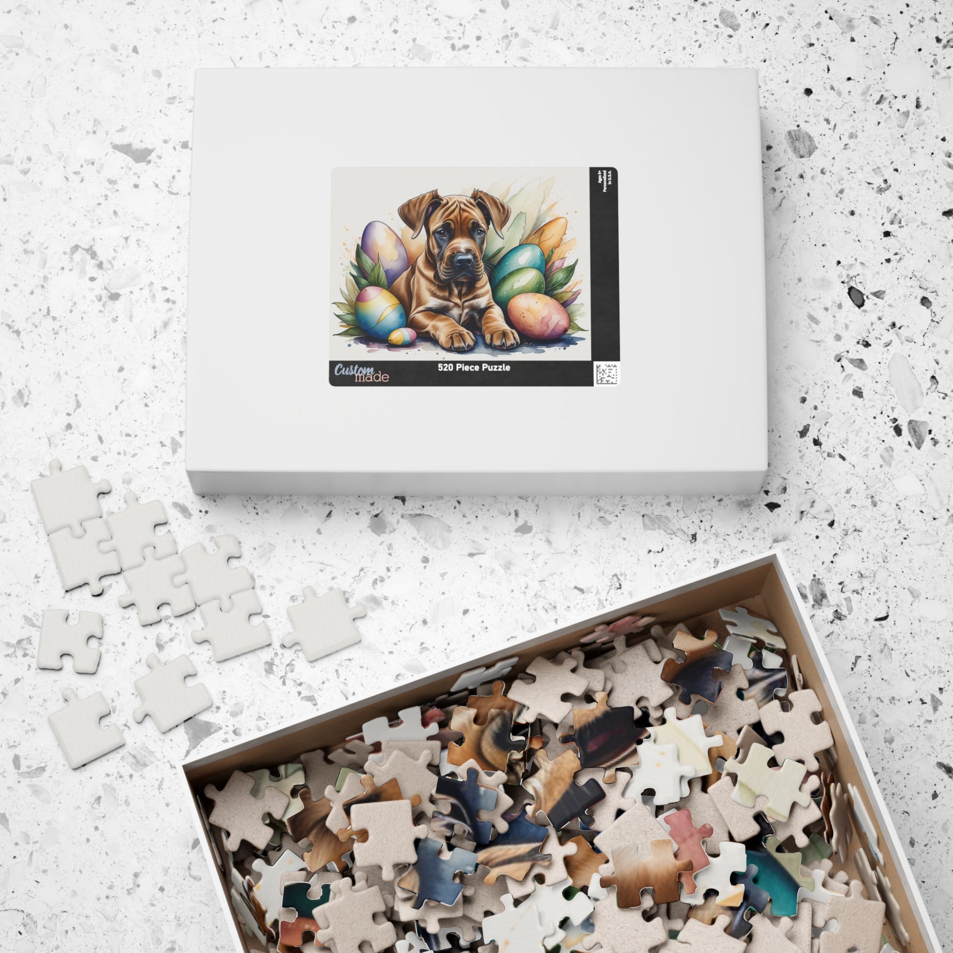 Great Dane (Fawn) Easter Puppy Puzzle - Dog Lovers, Mental Health Benefits, Holiday Fun, Mindfulness, Stress Relief, Festive Gift