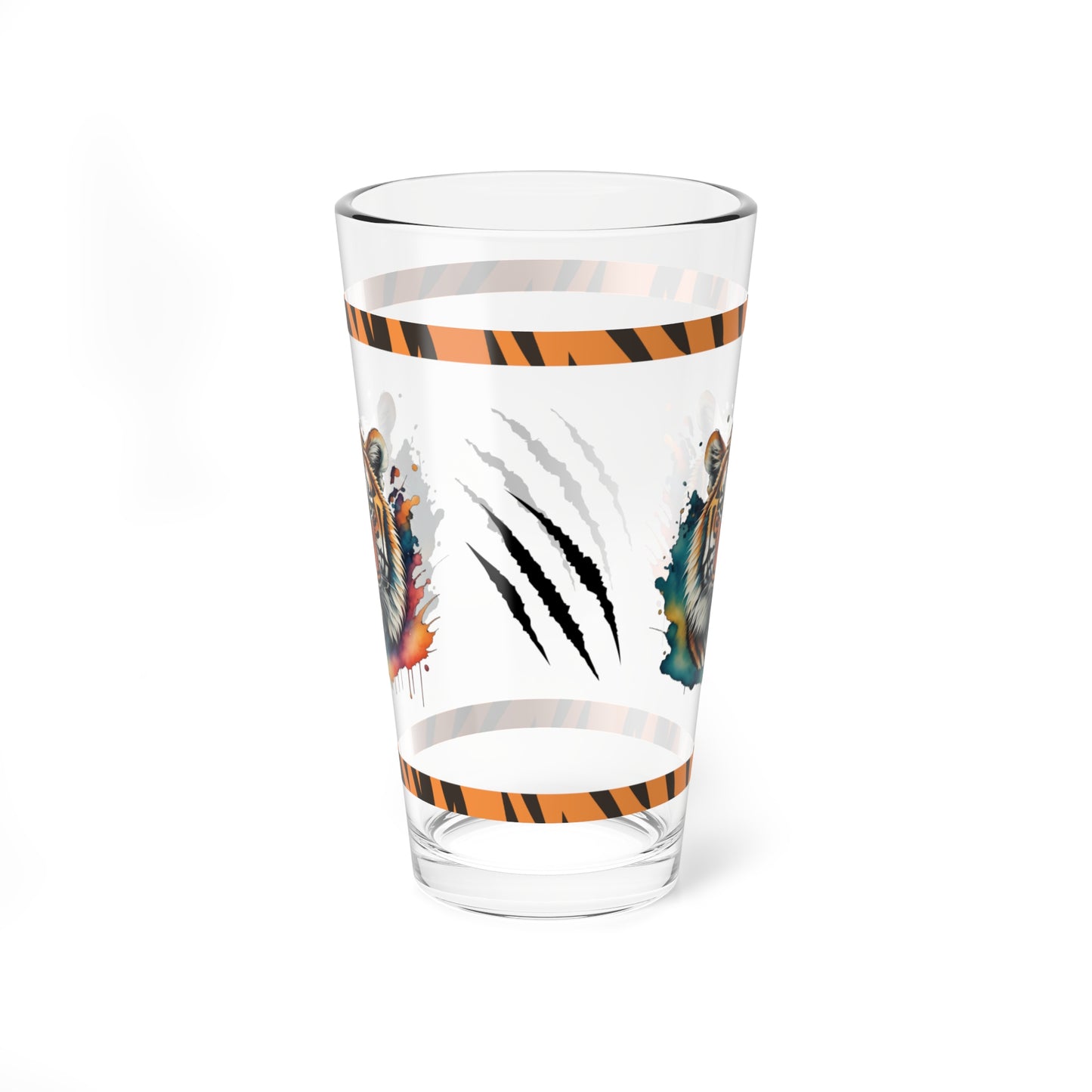Tiger Tranquility 16oz Tiger Pint Glass - Inspiring Strength, Courage, and Empowerment