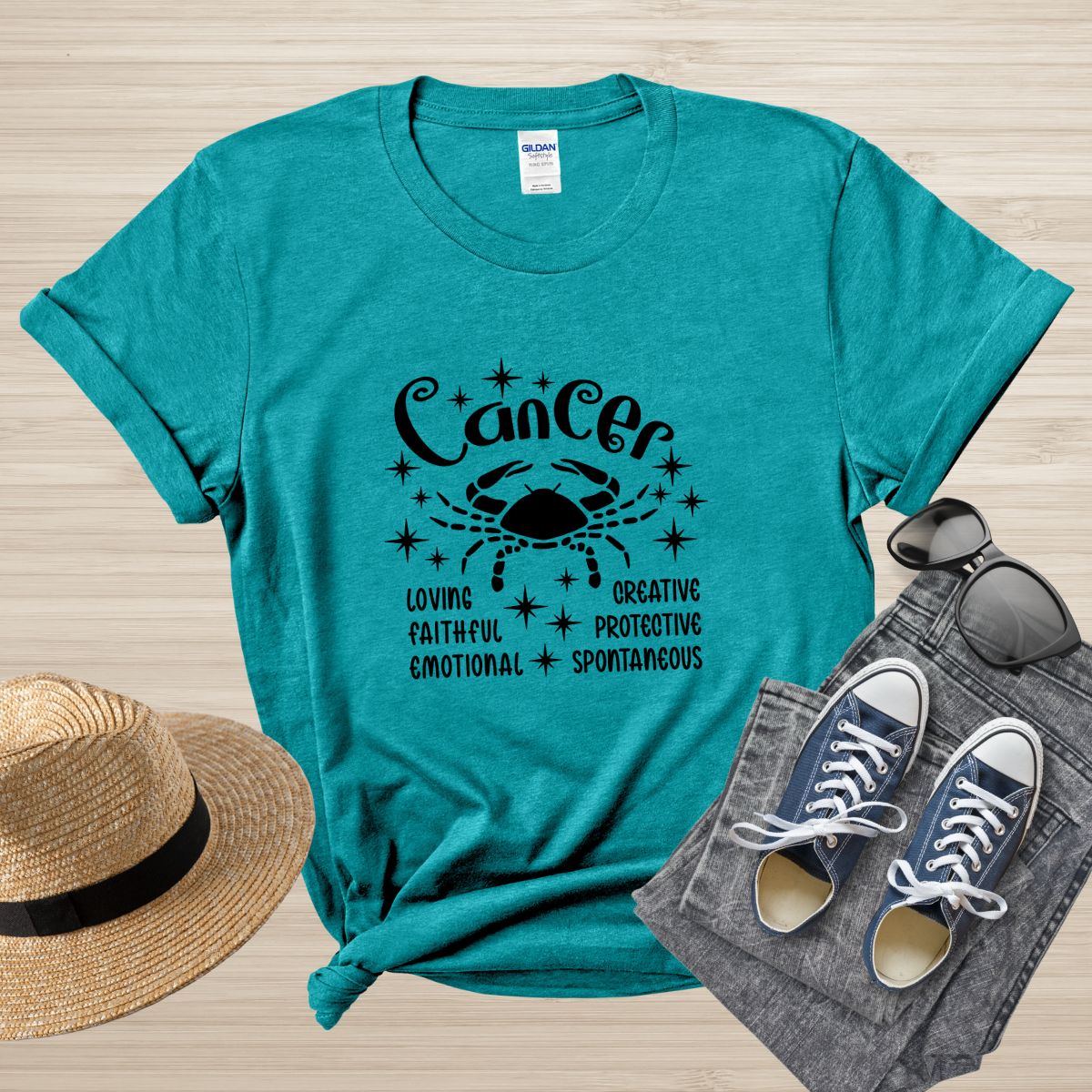 Cancer Zodiac T-Shirt, astrology horoscope tee, Cancer birthday shirt gift for men or women
