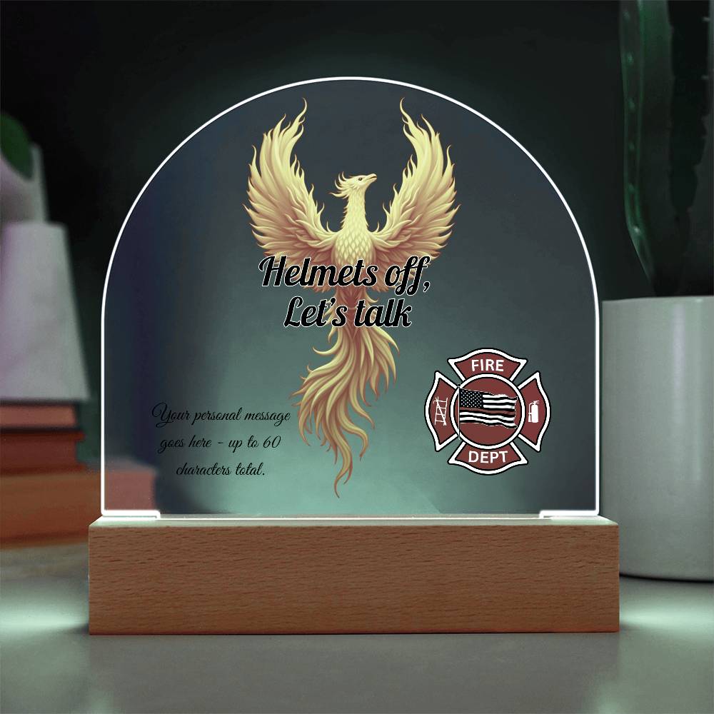 Helmets Off, Let's Talk Firefighter Mental Health Support Gift