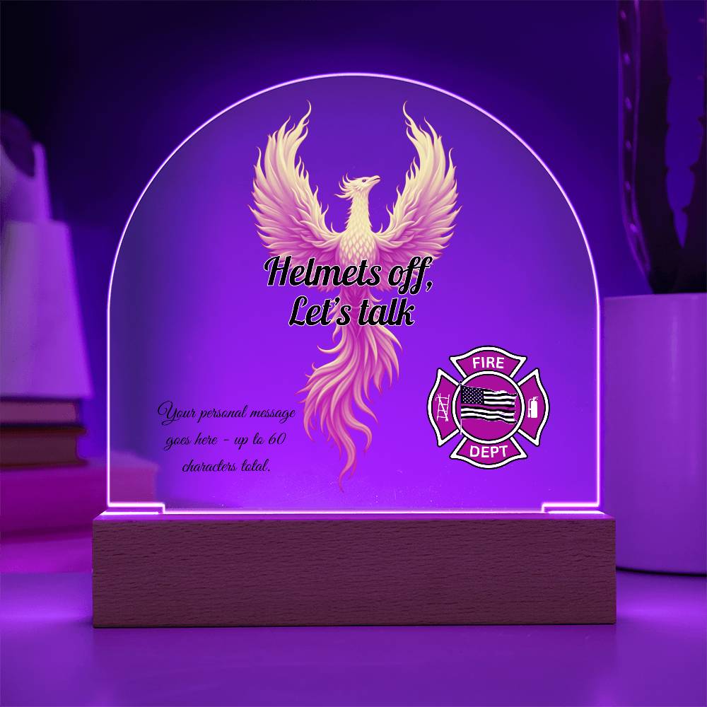 Helmets Off, Let's Talk Firefighter Mental Health Support Gift