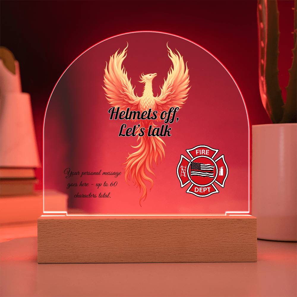 Helmets Off, Let's Talk Firefighter Mental Health Support Gift