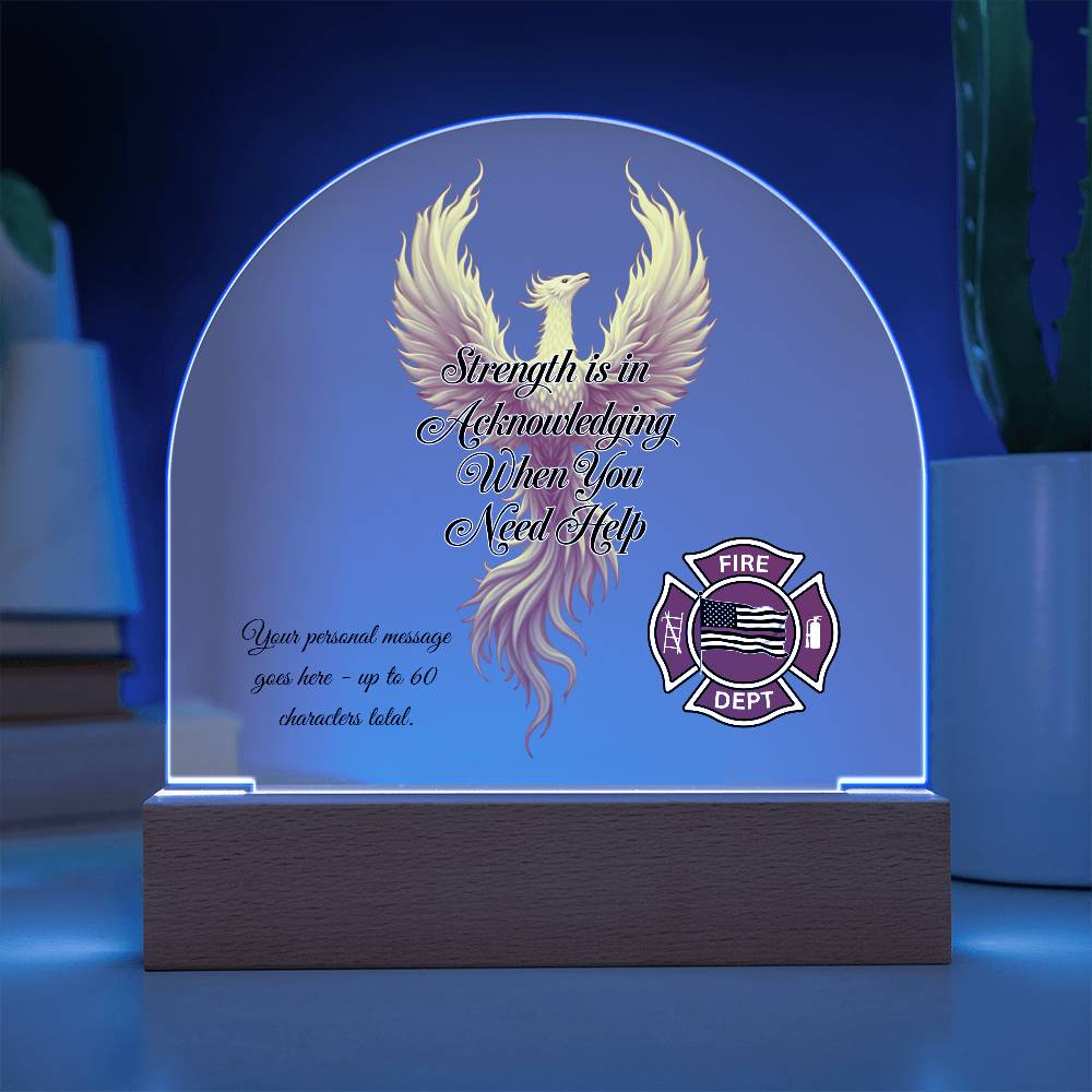 Strength Is In Acknowledging Firefighter Mental Health Awareness Gift