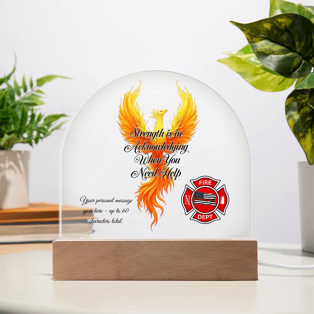 Strength Is In Acknowledging Firefighter Mental Health Awareness Gift