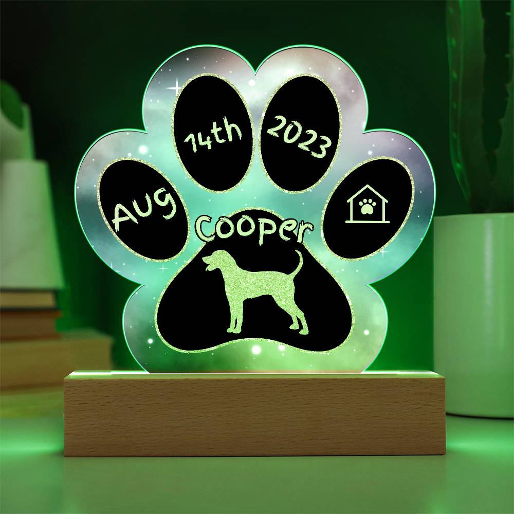 Rhodesian Ridgeback Gotcha Day plaque - personalized 7" acrylic dog gift
