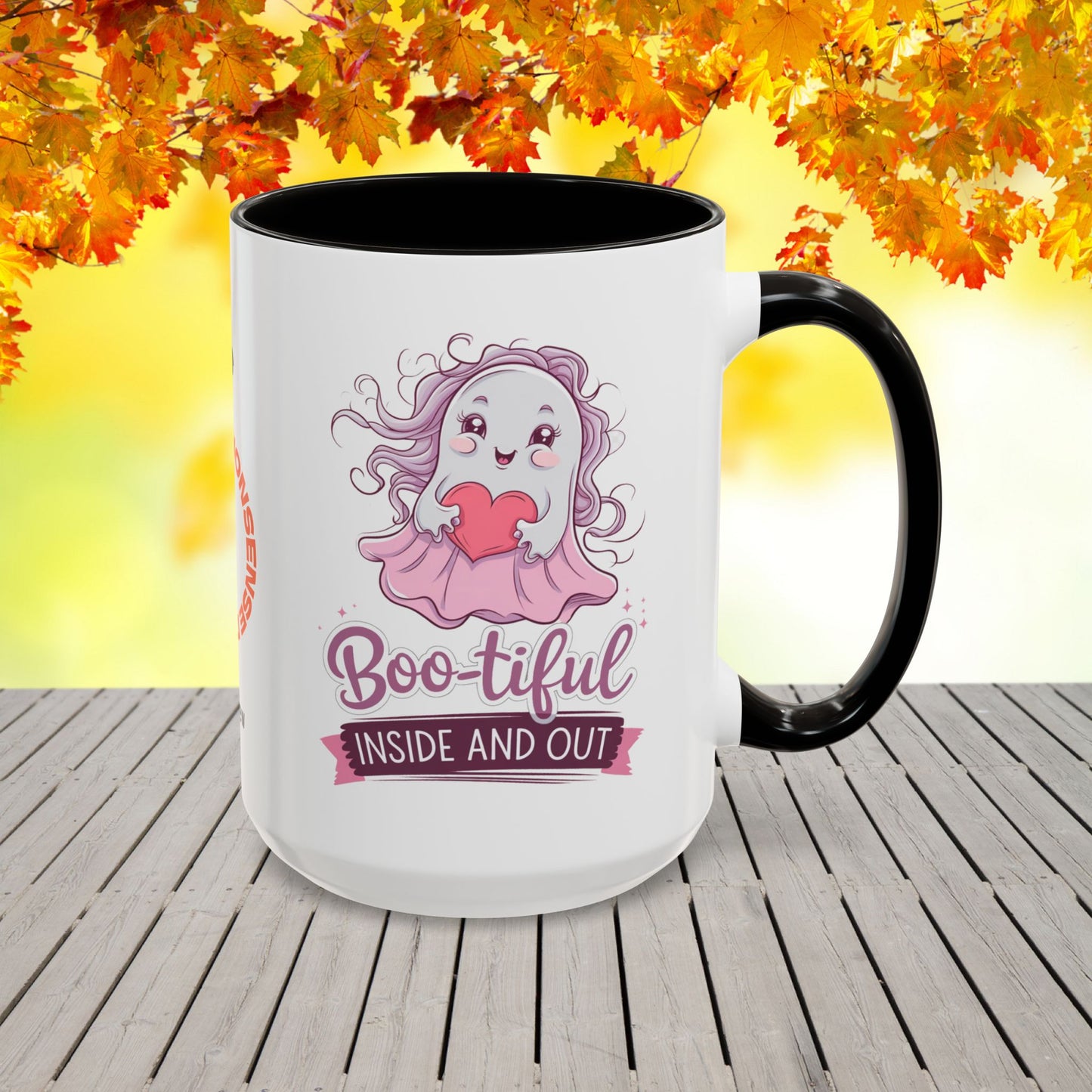 Boo-tiful Inside and Out Halloween Mug -custom Halloween coffee cup for positive self-care