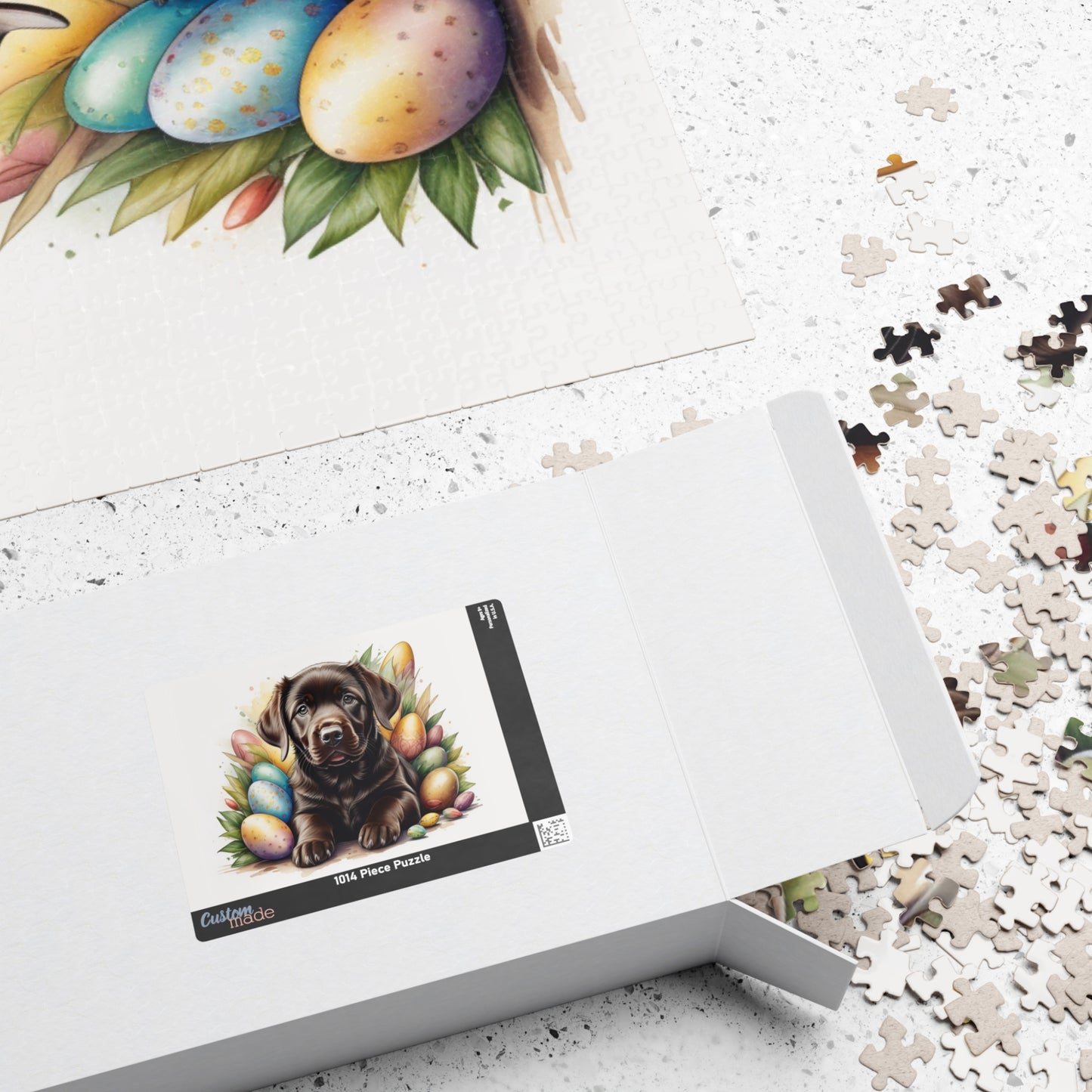 Chocolate Labrador Easter Puppy Puzzle - Dog Lovers, Mental Health Benefits, Holiday Fun, Mindfulness, Stress Relief, Festive Gift