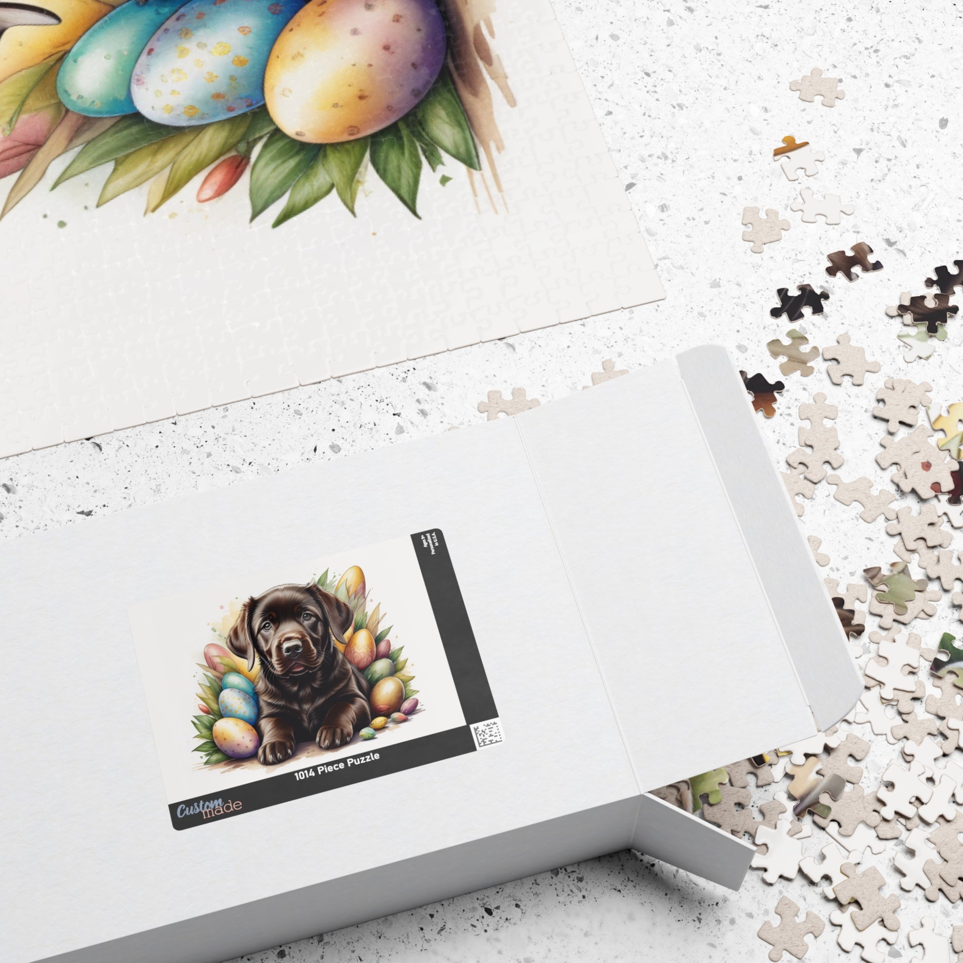 Chocolate Labrador Easter Puppy Puzzle - Dog Lovers, Mental Health Benefits, Holiday Fun, Mindfulness, Stress Relief, Festive Gift