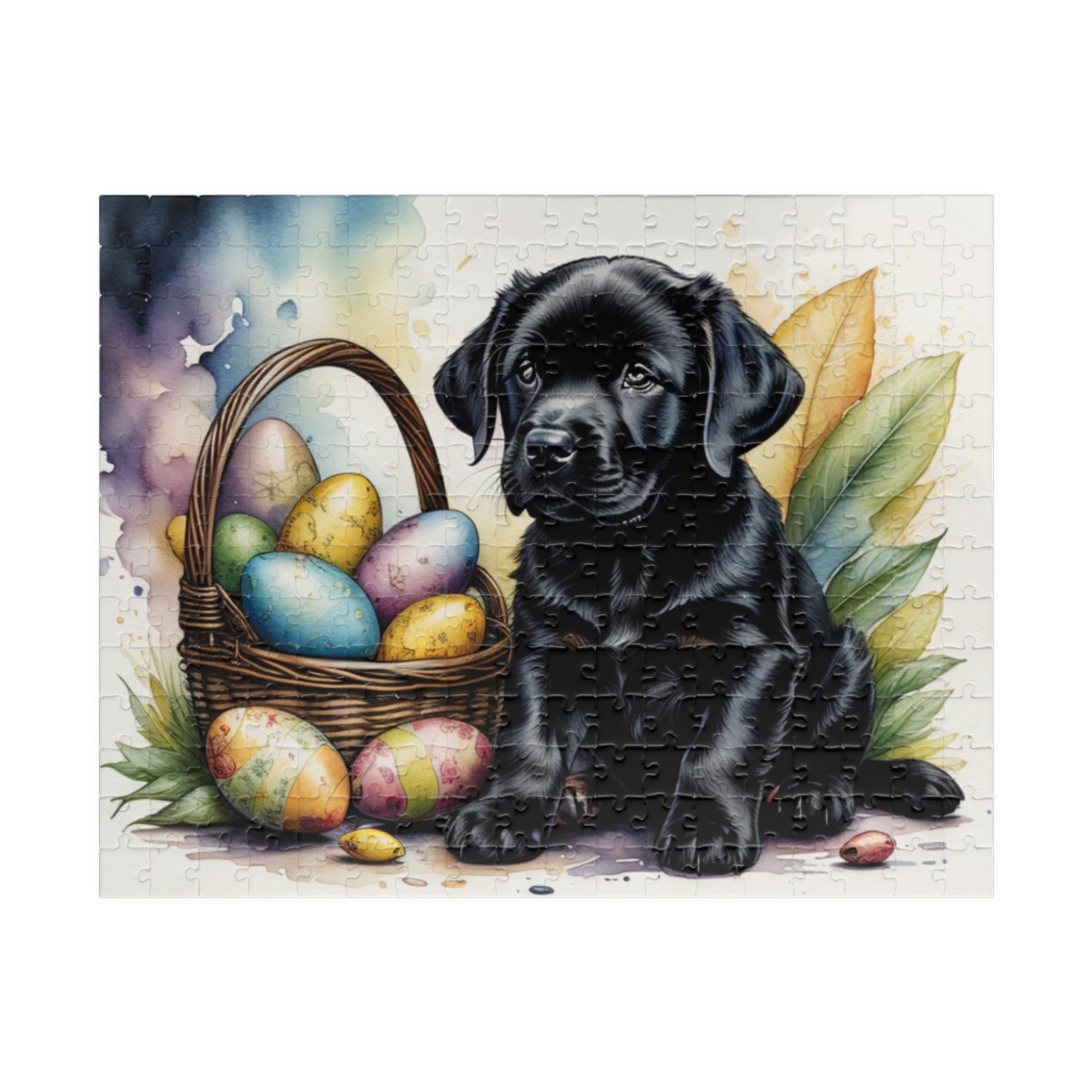 Black Labrador Easter Puppy Puzzle - Dog Lovers, Mental Health Benefits, Holiday Fun, Mindfulness, Stress Relief, Festive Gift