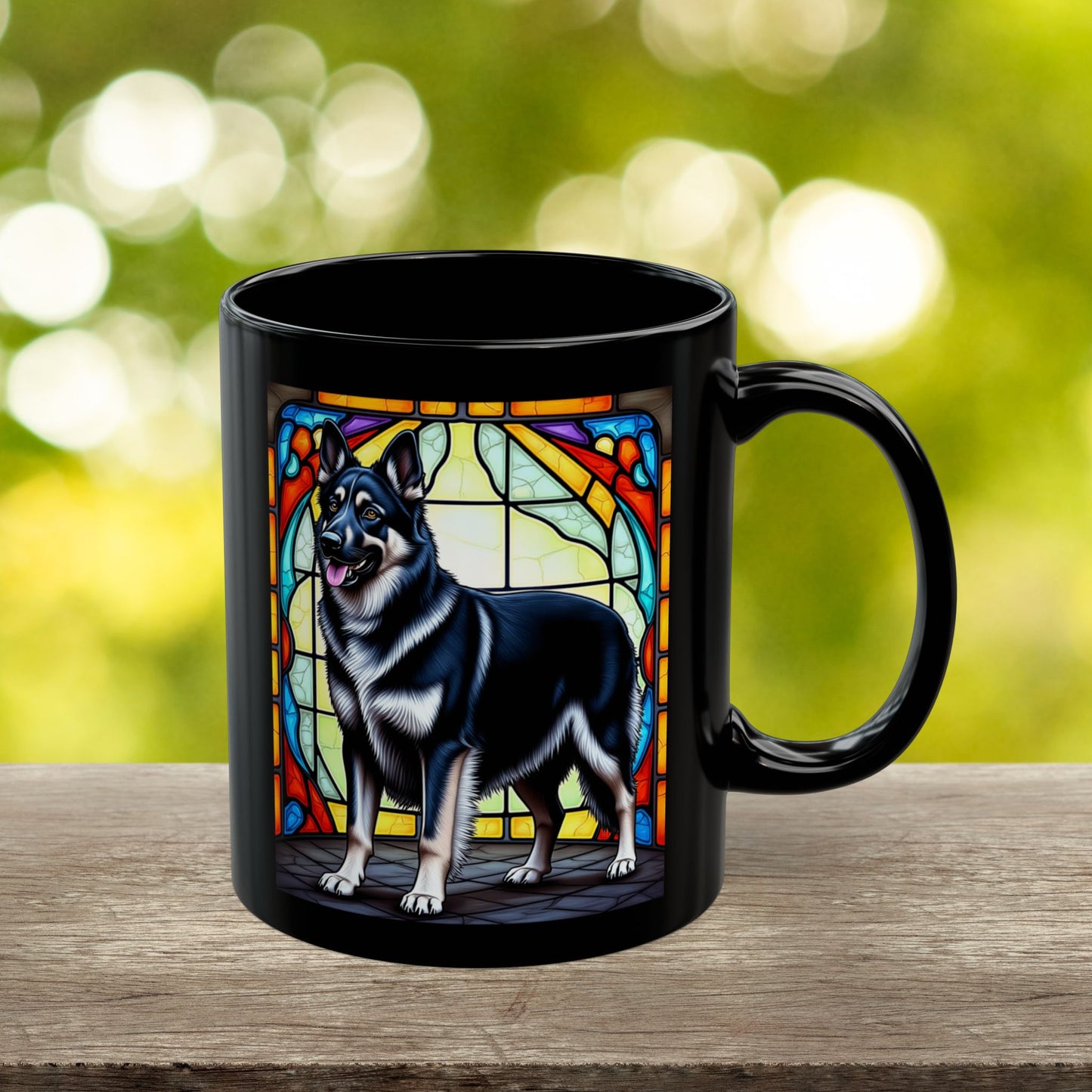 German Shepherd (Black & Silver Blanket) Personalized Mug, Pet Lover Mug, Dog Coffee Mug, Custom Name Mug, Dog Lover Gift, Dog-Themed Mug