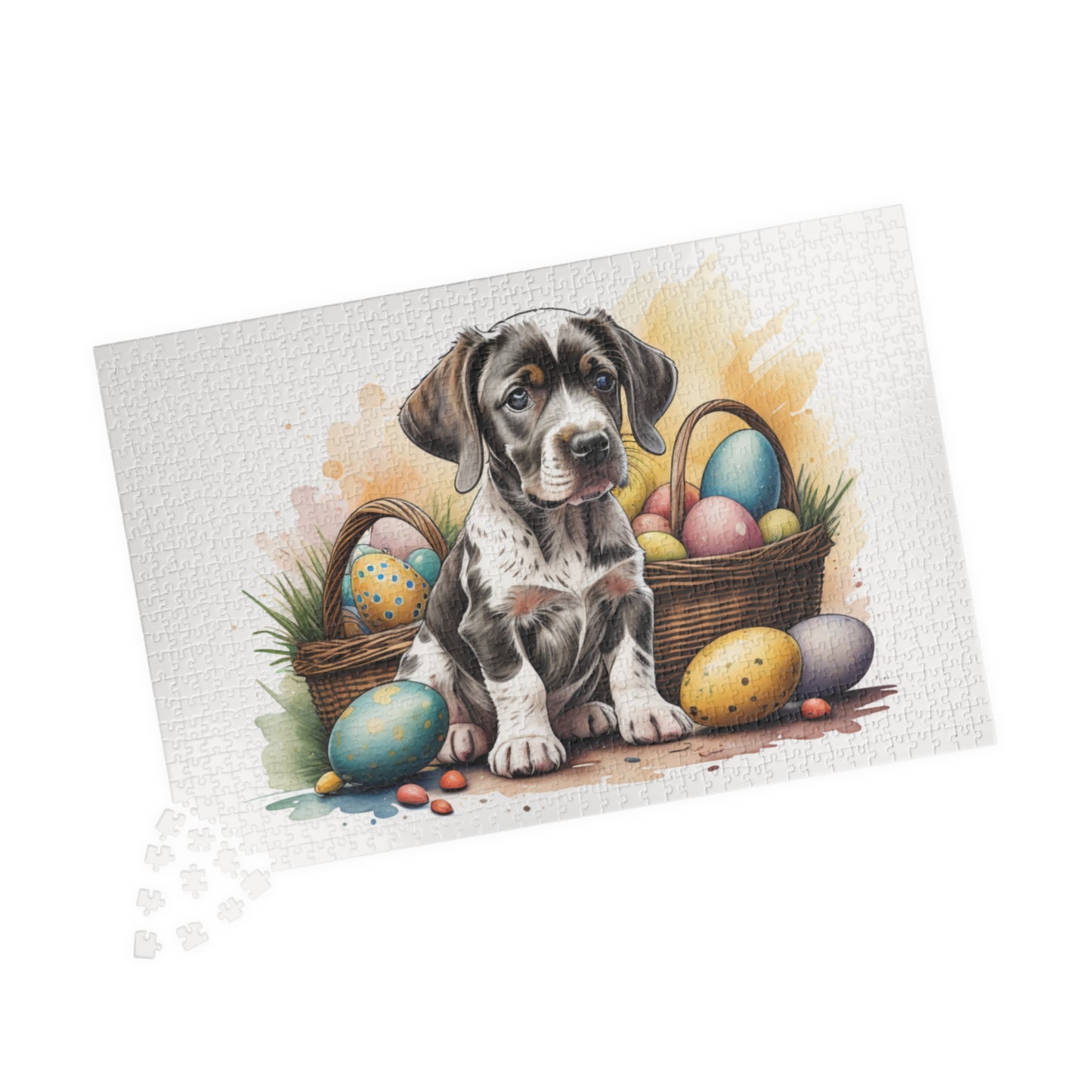 German Short Haired Pointer Easter Puppy Puzzle - Dog Lovers, Mental Health Benefits, Holiday Fun, Mindfulness, Stress Relief, Festive Gift