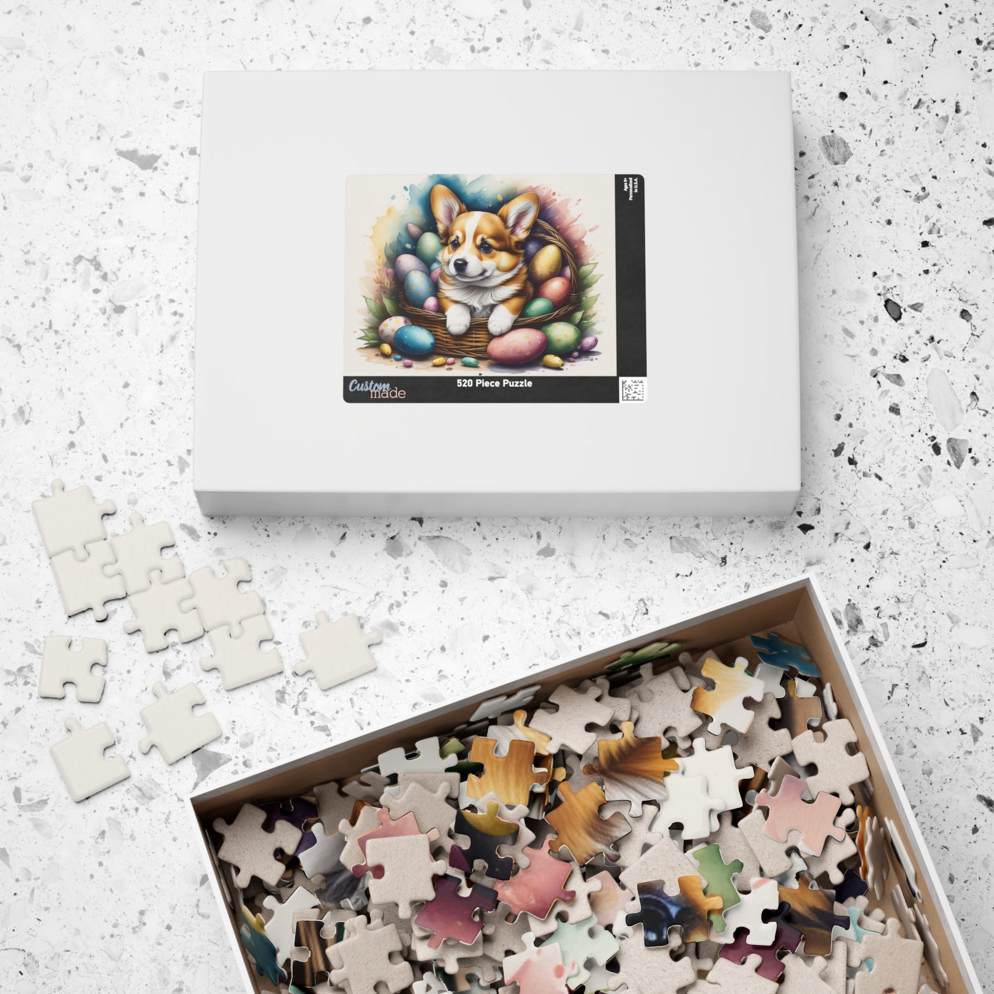 Corgi Easter Puppy Puzzle - Dog Lovers, Mental Health Benefits, Holiday Fun, Mindfulness, Stress Relief, Festive Gift