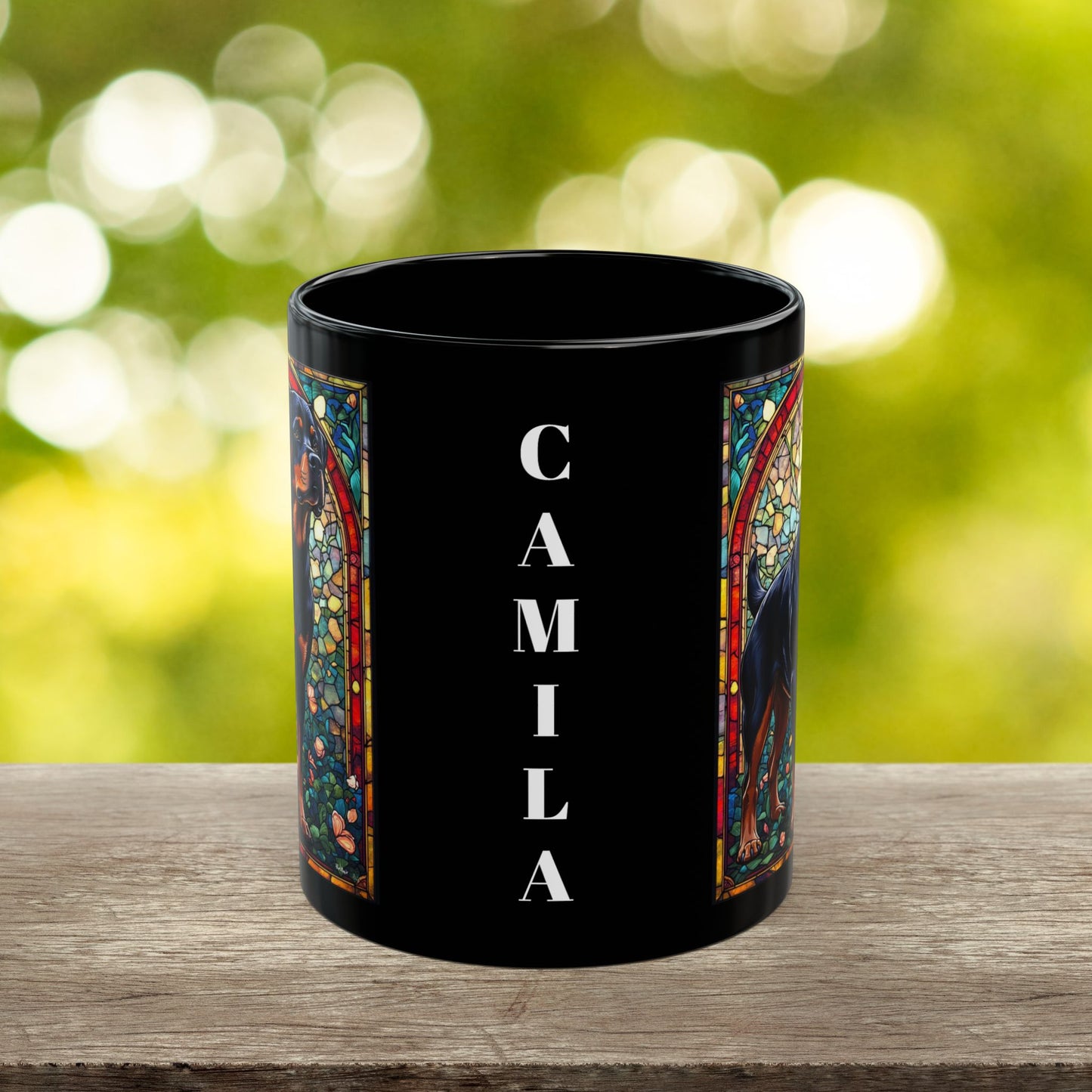 Rottweiler (Black & Mahogany) Personalized Mug, Pet Lover Mug, Dog Coffee Mug, Custom Name Mug, Dog Lover Gift, Dog-Themed Mug, Rottie Mug