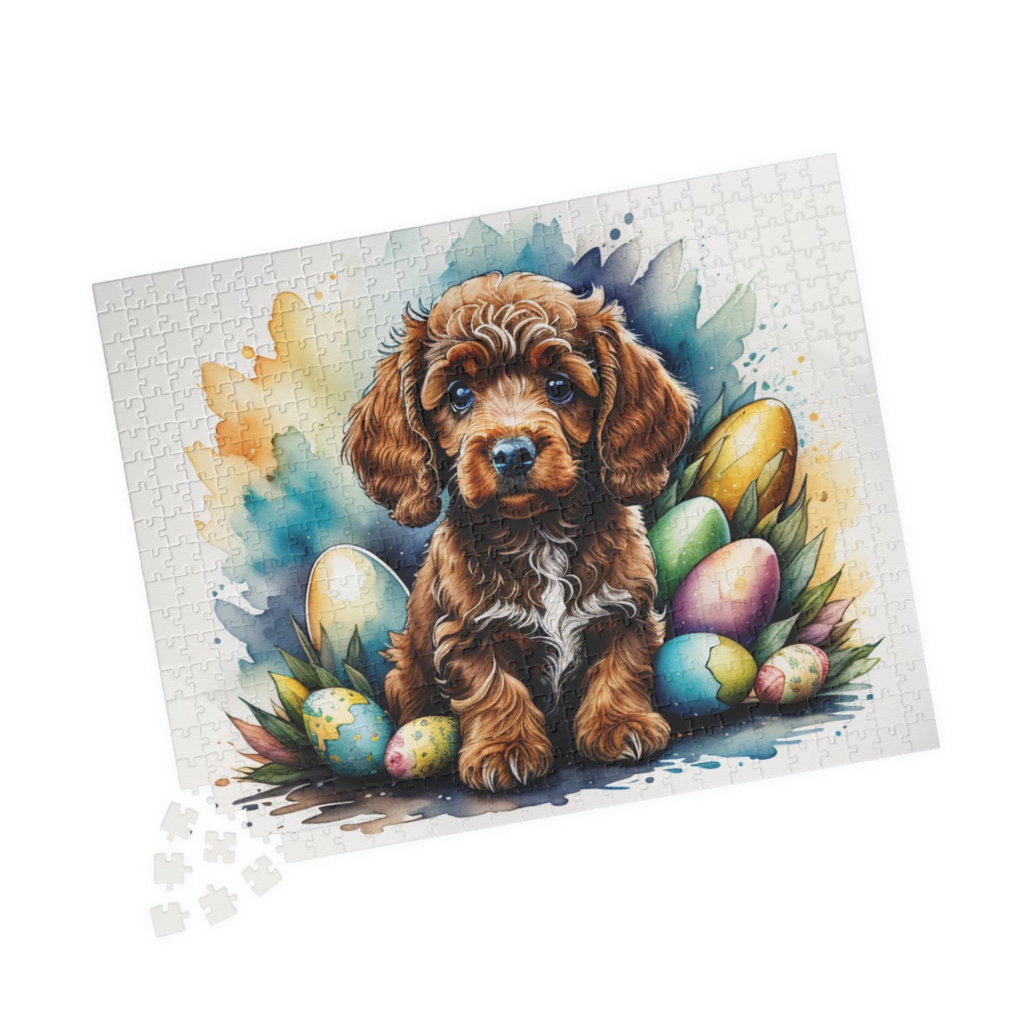 Poodle (Brown) Easter Puppy Puzzle - Dog Lovers, Mental Health Benefits, Holiday Fun, Mindfulness, Stress Relief, Festive Gift