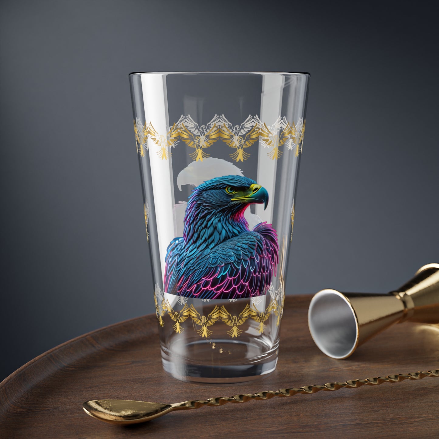 Wings of Resilience 16oz Eagle Pint Glass - Symbol of Strength, Resilience, and Mental Health Awareness