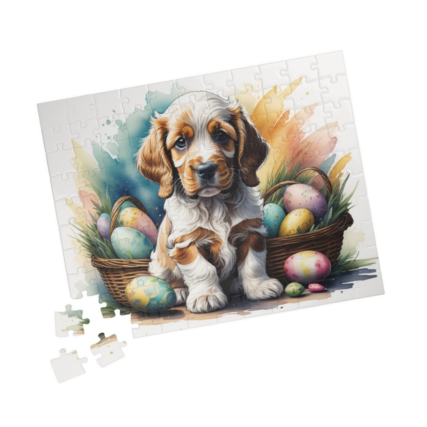 Cocker Spaniel (Orange Roan) Easter Puppy Puzzle - Dog Lovers, Mental Health Benefits, Holiday Fun, Mindfulness, Stress Relief, Festive Gift