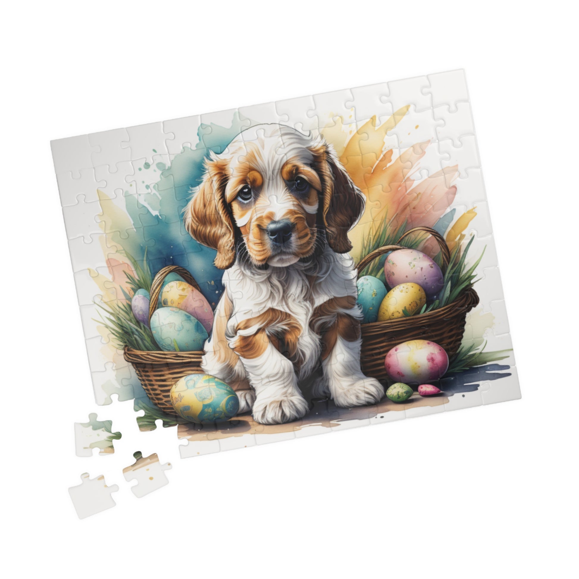 Cocker Spaniel (Orange Roan) Easter Puppy Puzzle - Dog Lovers, Mental Health Benefits, Holiday Fun, Mindfulness, Stress Relief, Festive Gift