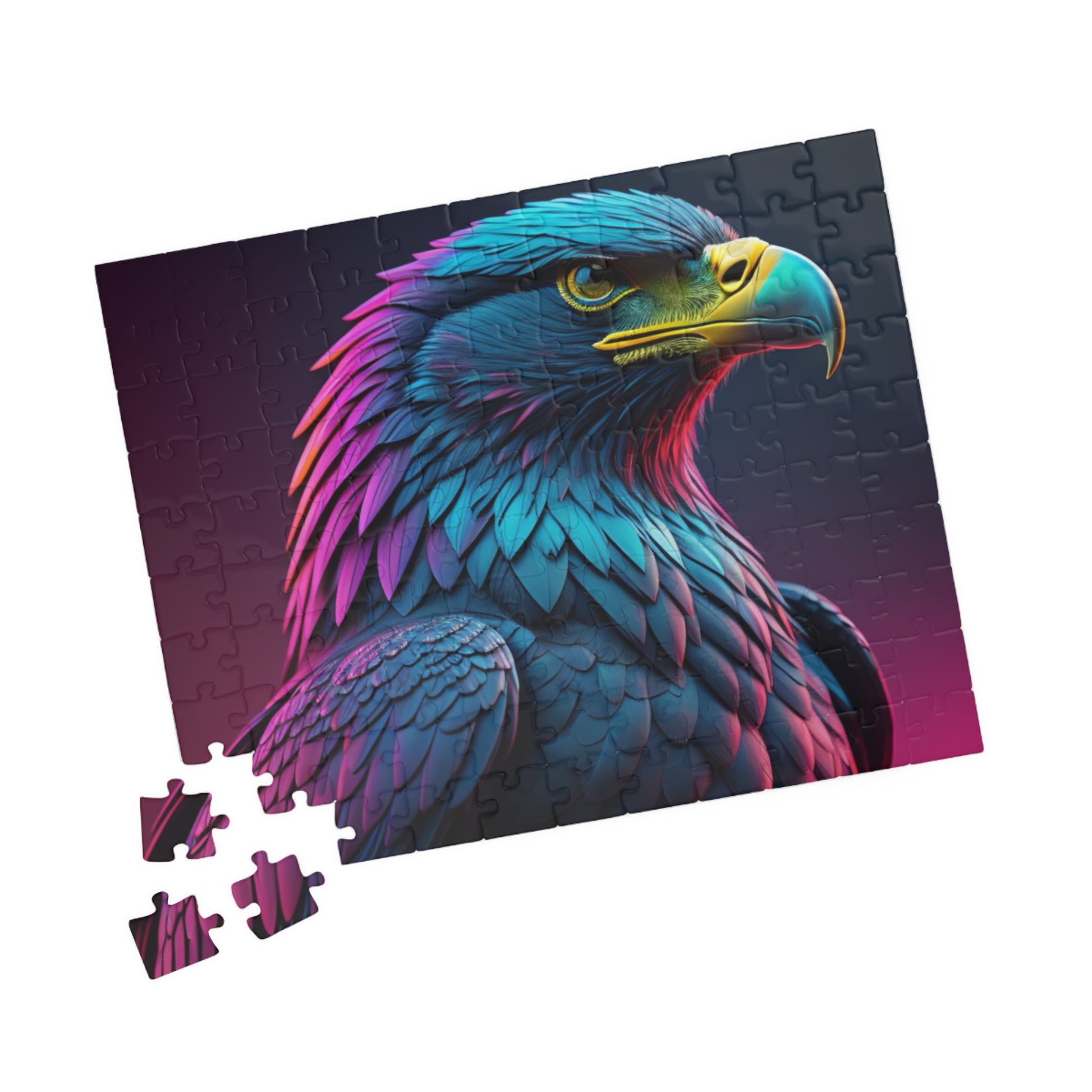 Eagle's Fortitude: Majestic Eagle Puzzle - Symbol of Strength, Freedom, and Resilience