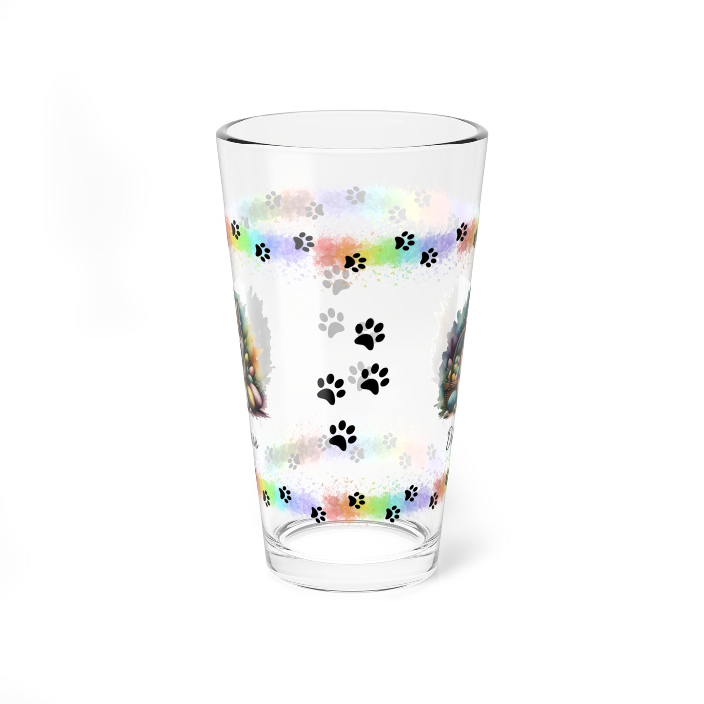 Akita Personalized Easter Puppy 16oz Pint Glass - Custom Dog Design, Mental Health Gift, Easter Décor, and Festive Celebrations