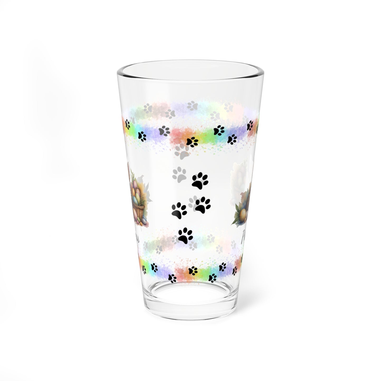 Bengal Easter Kitten 16oz Pint Glass - Personalized Cat-Themed Gift, Mental Health Drinkware, Holiday Décor & Easter Celebration