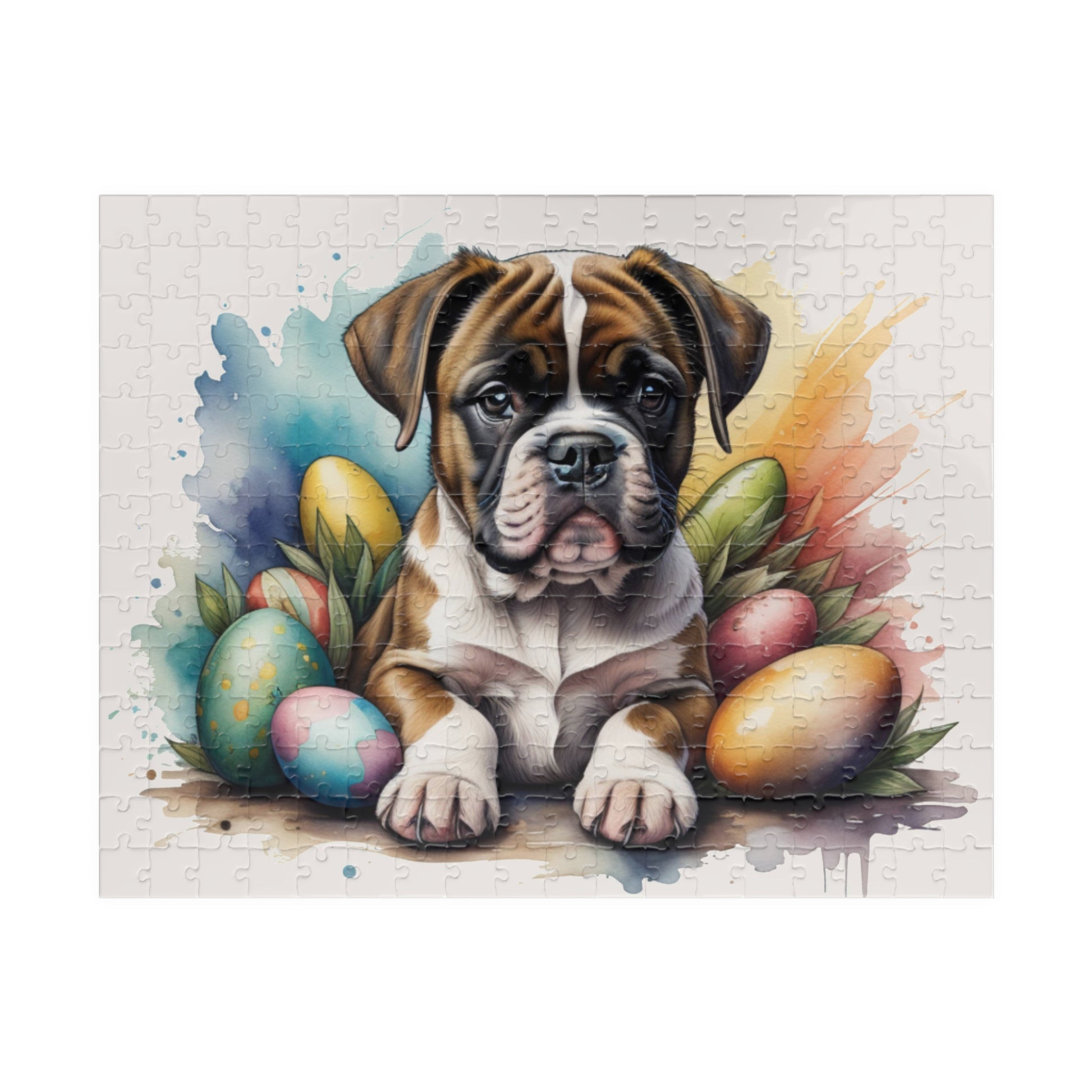 Boxer Easter Puppy Puzzle - Dog Lovers, Mental Health Benefits, Holiday Fun, Mindfulness, Stress Relief, Festive Gift