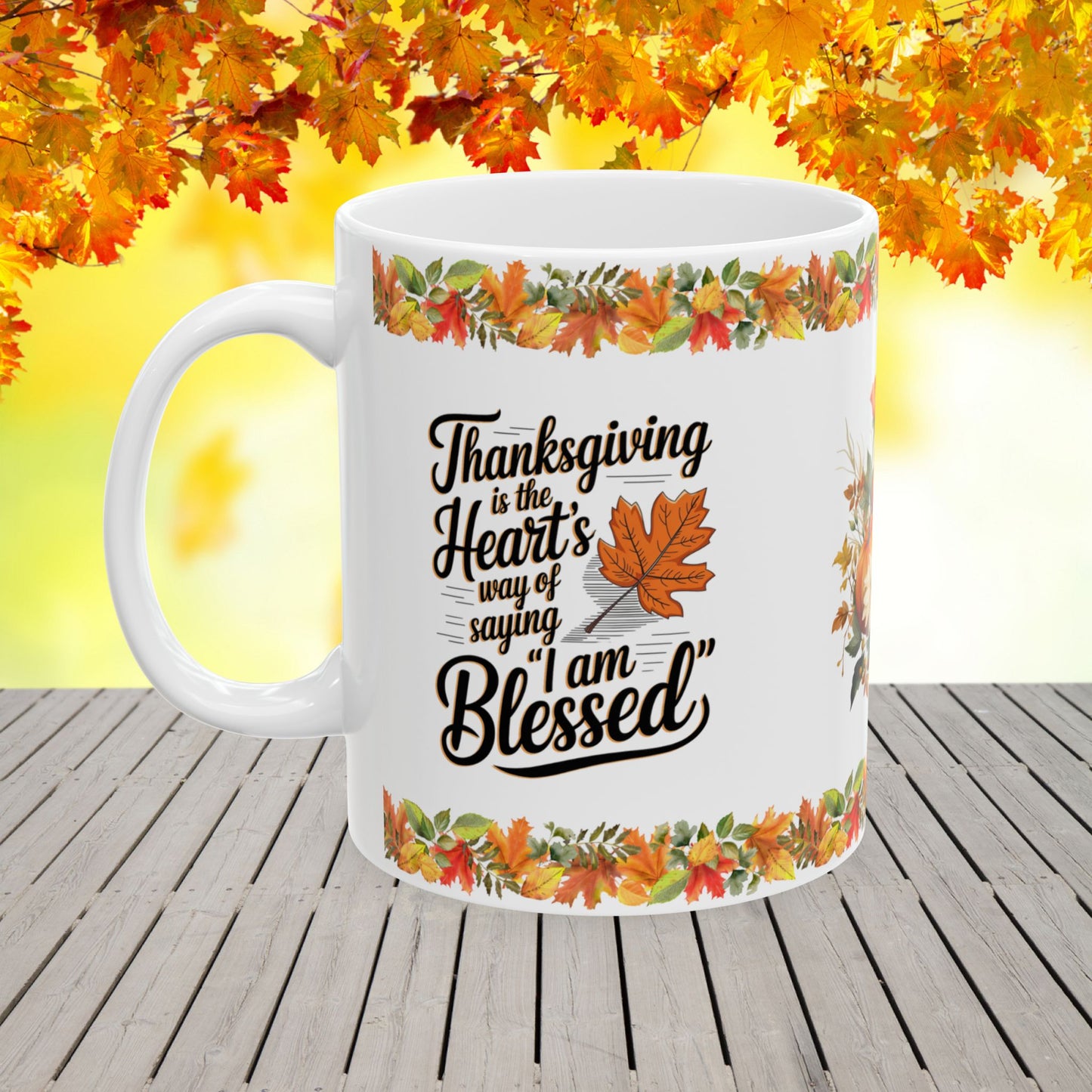 "I Am Blessed" Thanksgiving Ceramic Mug to Celebrate Life’s Blessings and Joy