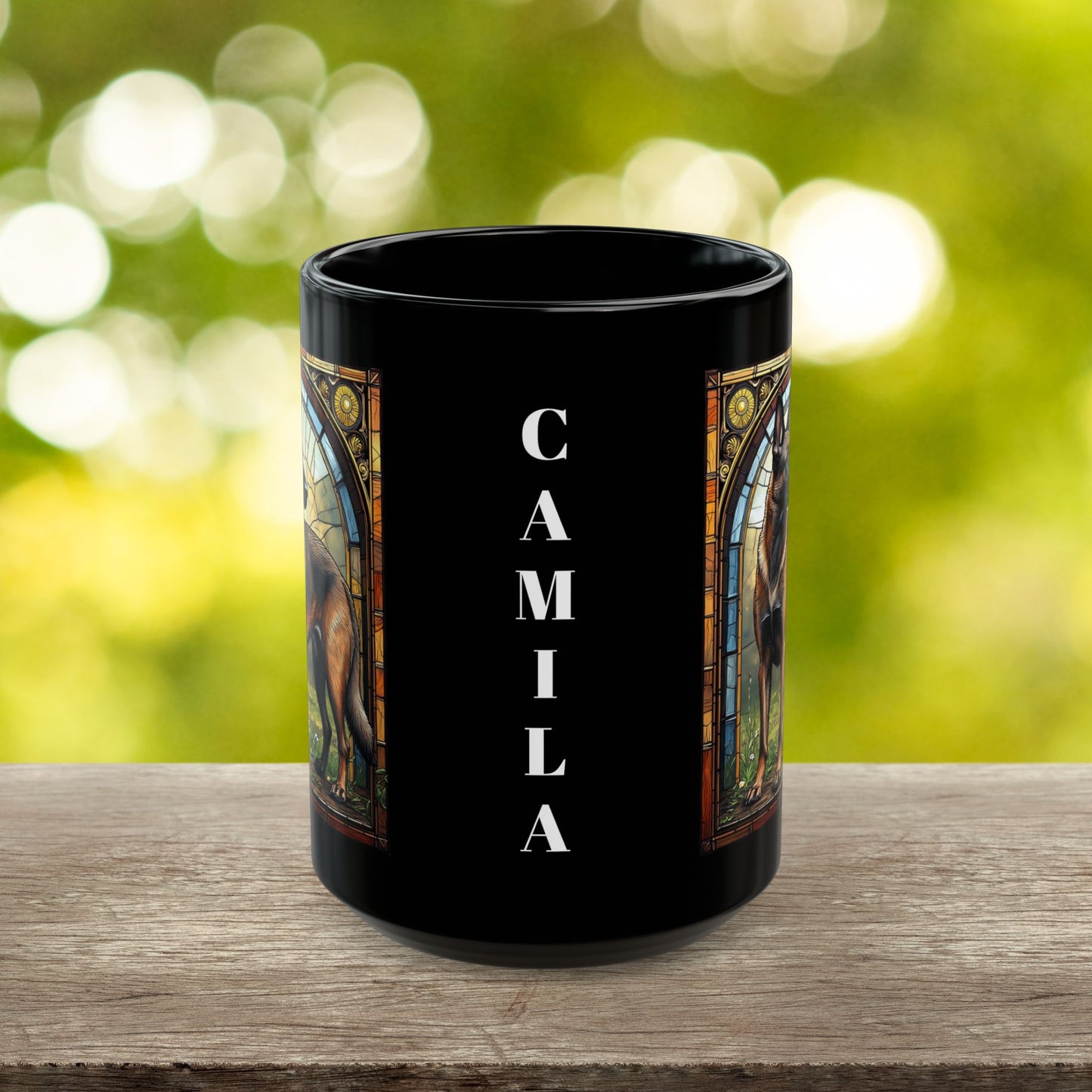 Fawn sable Belgian Malinois dog lover personalized mug
