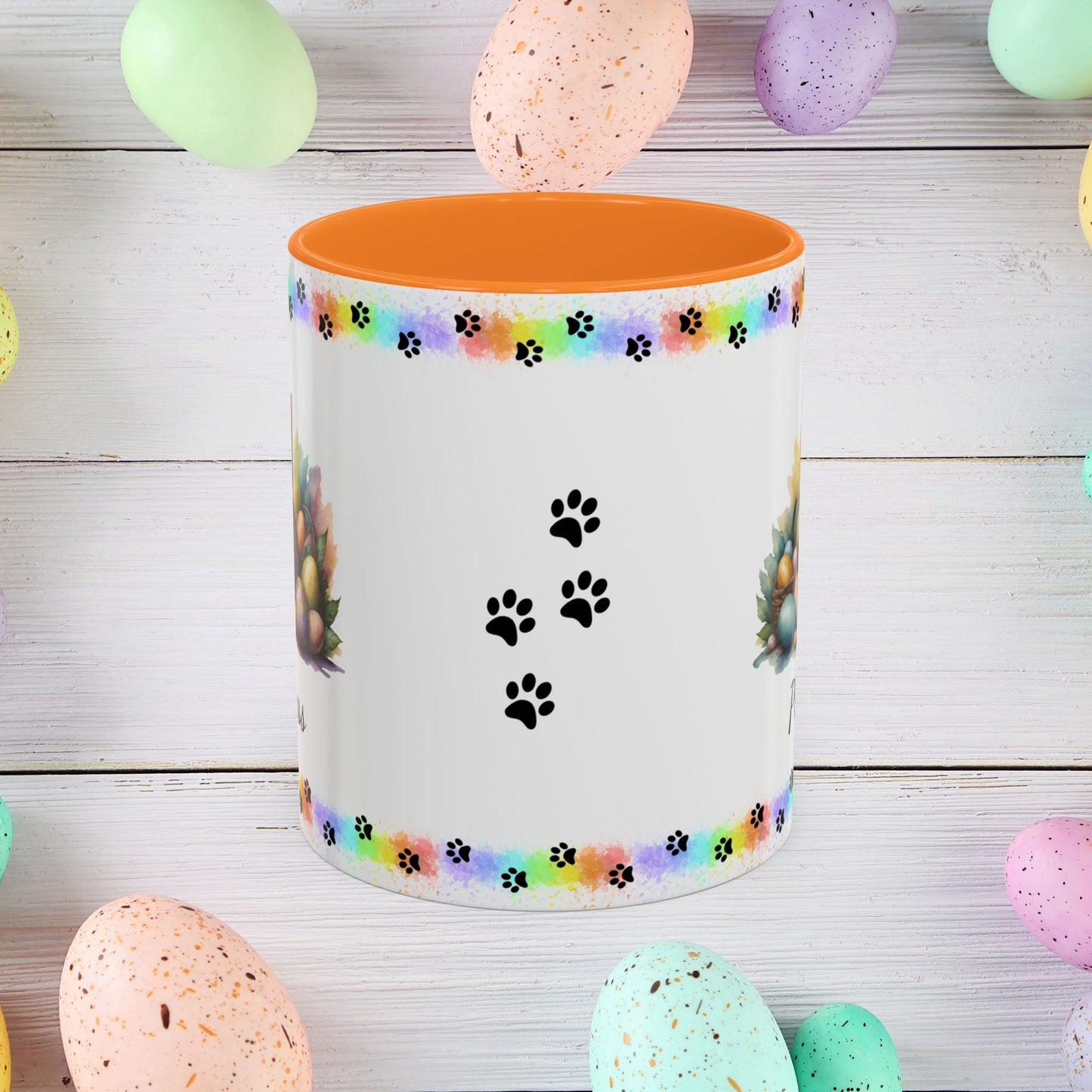 American Shorthair Easter kitten coffee mug, personalized cute cat gift for mental health support, cozy drinkware