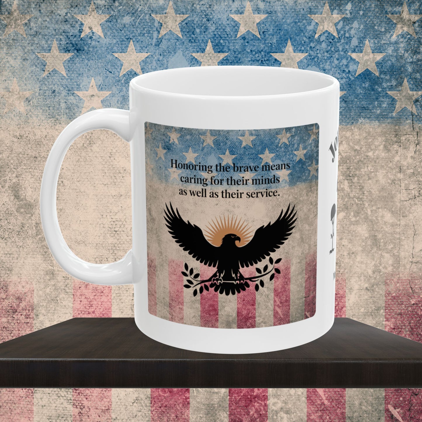 Personalized Memorial Day Mug - "Honoring The Brave" PTSD Support Tribute