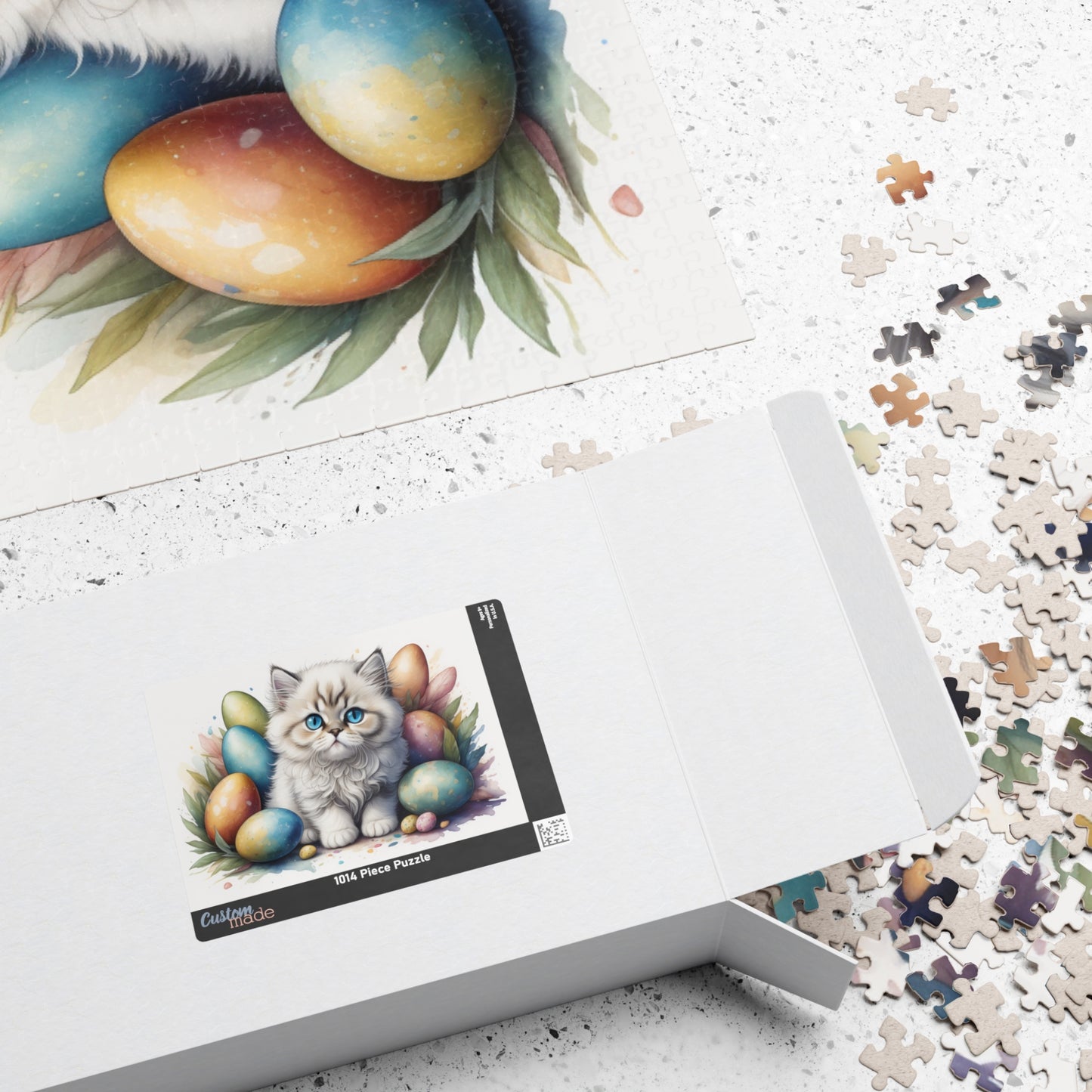 Persian Easter Kitten Puzzle - Cat Lovers, Mental Health Benefits, Holiday Fun, Mindfulness, Stress Relief, Festive Gift