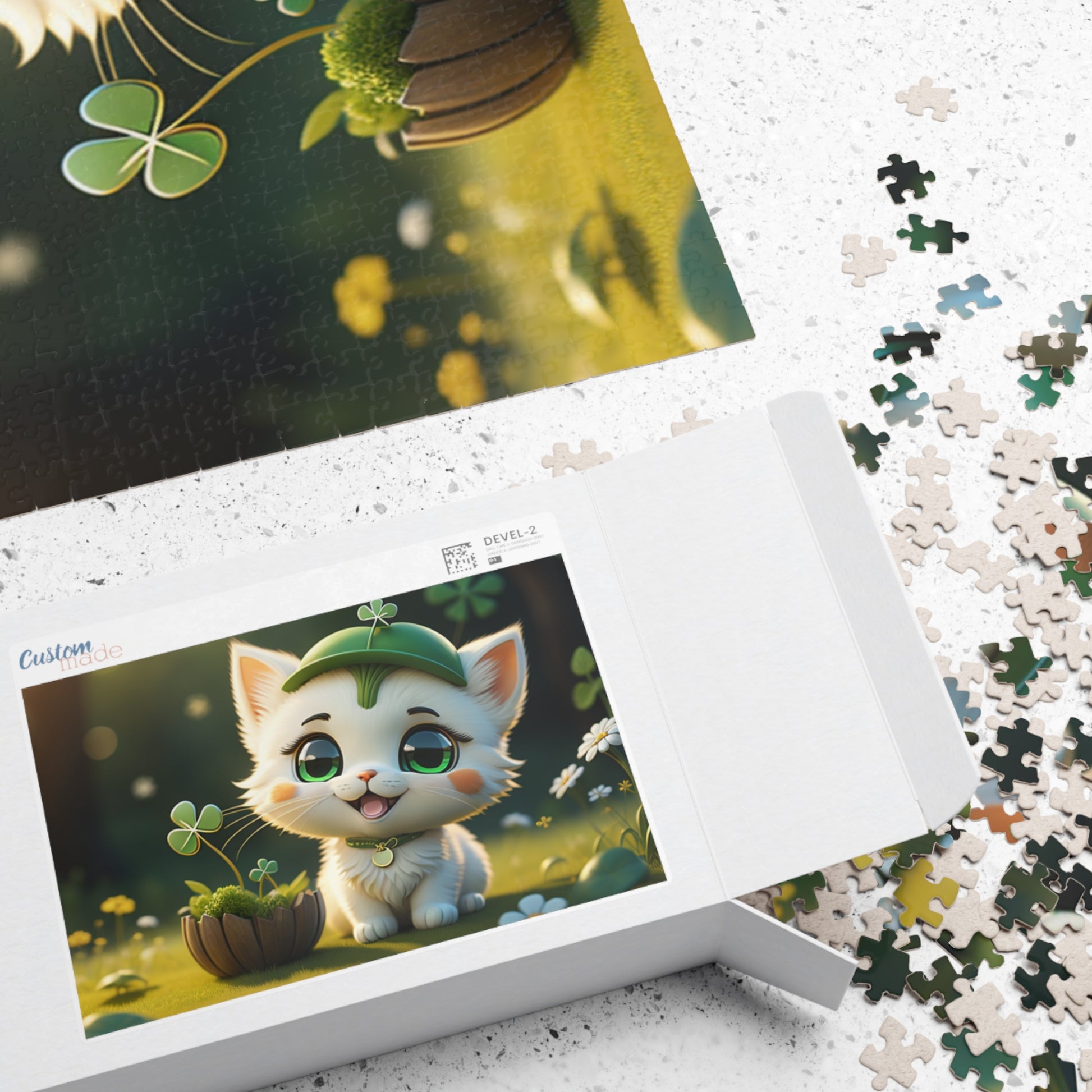 Clover Comfort Cat - St. Patrick's Day Mental Health Puzzle