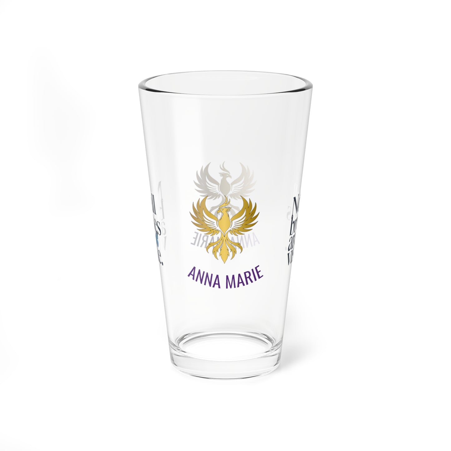 Rise & Reclaim Pint Glass – Not All Bruises Are Visible | Emotional Abuse Awareness Glass