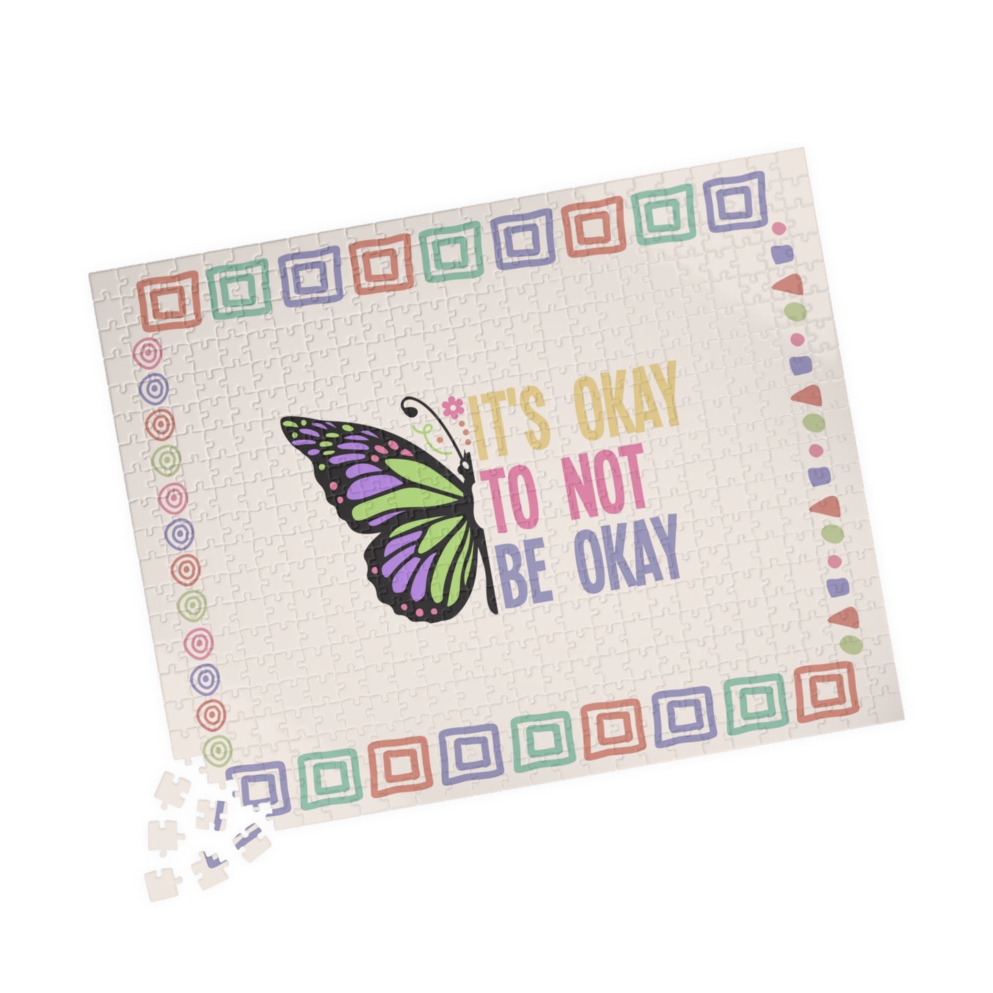 It's Okay To Not Be Ok - Mental Health Quote Puzzle