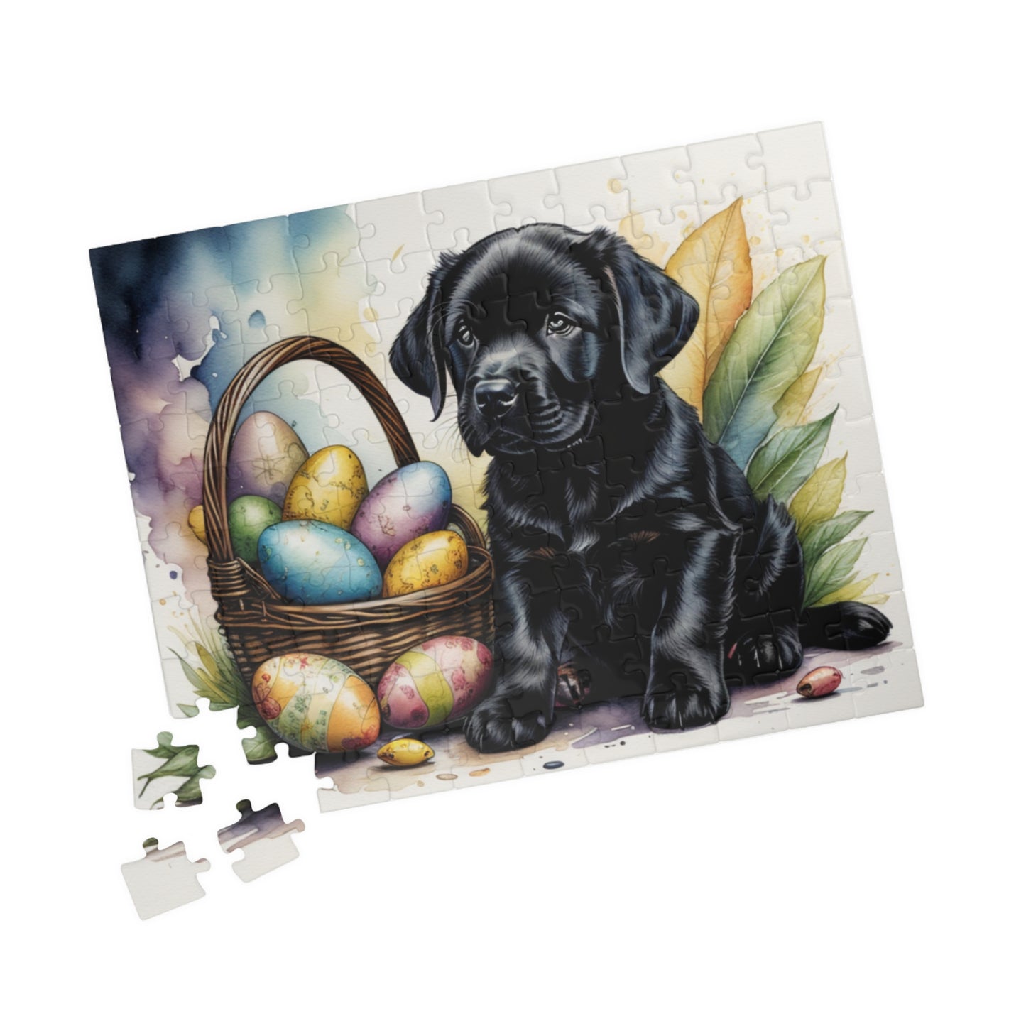 Black Labrador Easter Puppy Puzzle - Dog Lovers, Mental Health Benefits, Holiday Fun, Mindfulness, Stress Relief, Festive Gift