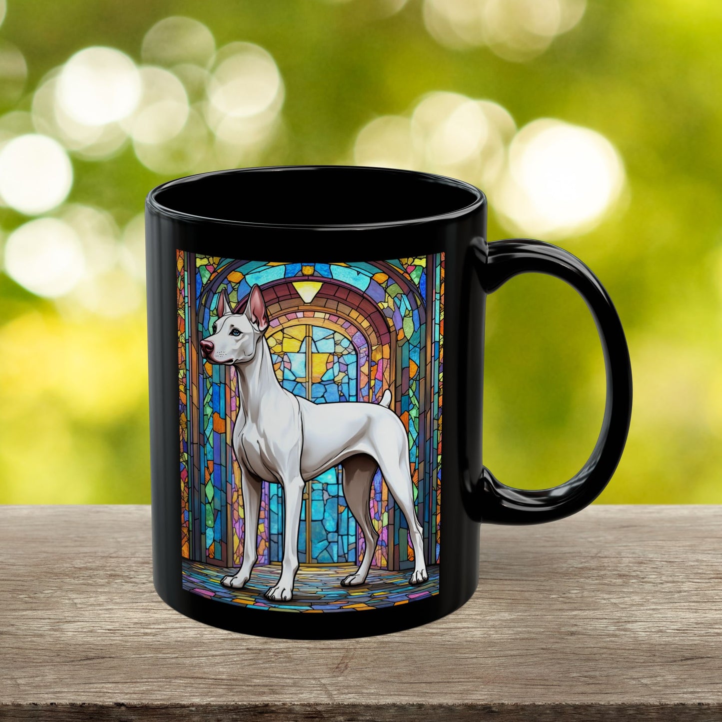 White Doberman Pinscher personalized pet lover mug