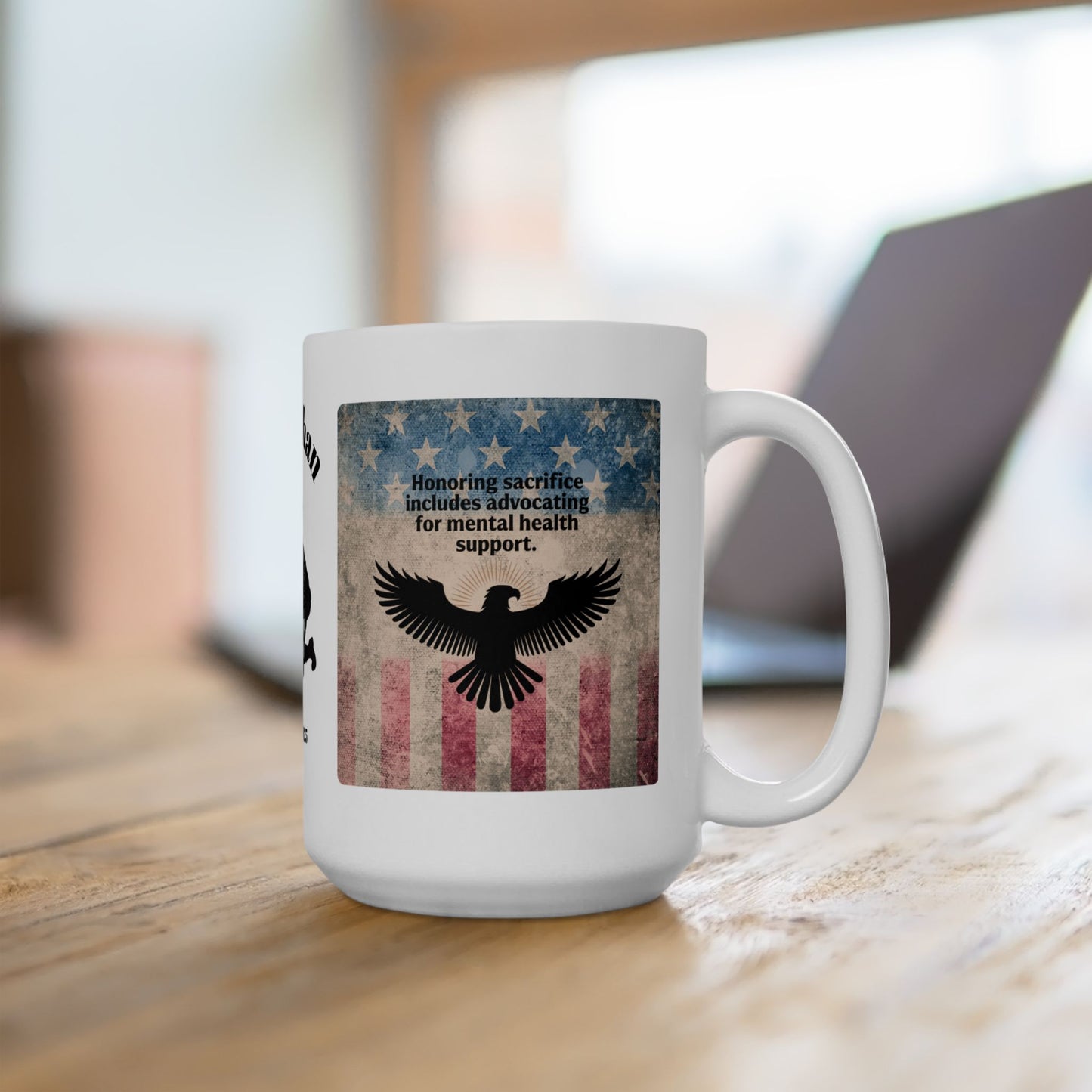 Personalized Memorial Day Mug - "Honoring Sacrifice" PTSD Support Tribute
