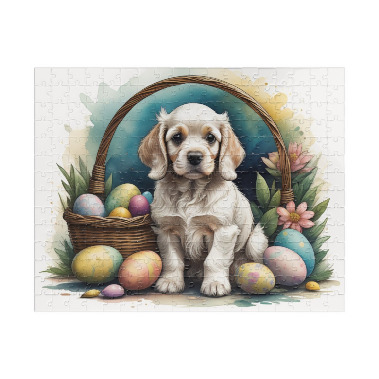 Cocker Spaniel (Light Gold) Easter Puppy Puzzle - Dog Lovers, Mental Health Benefits, Holiday Fun, Mindfulness, Stress Relief, Festive Gift