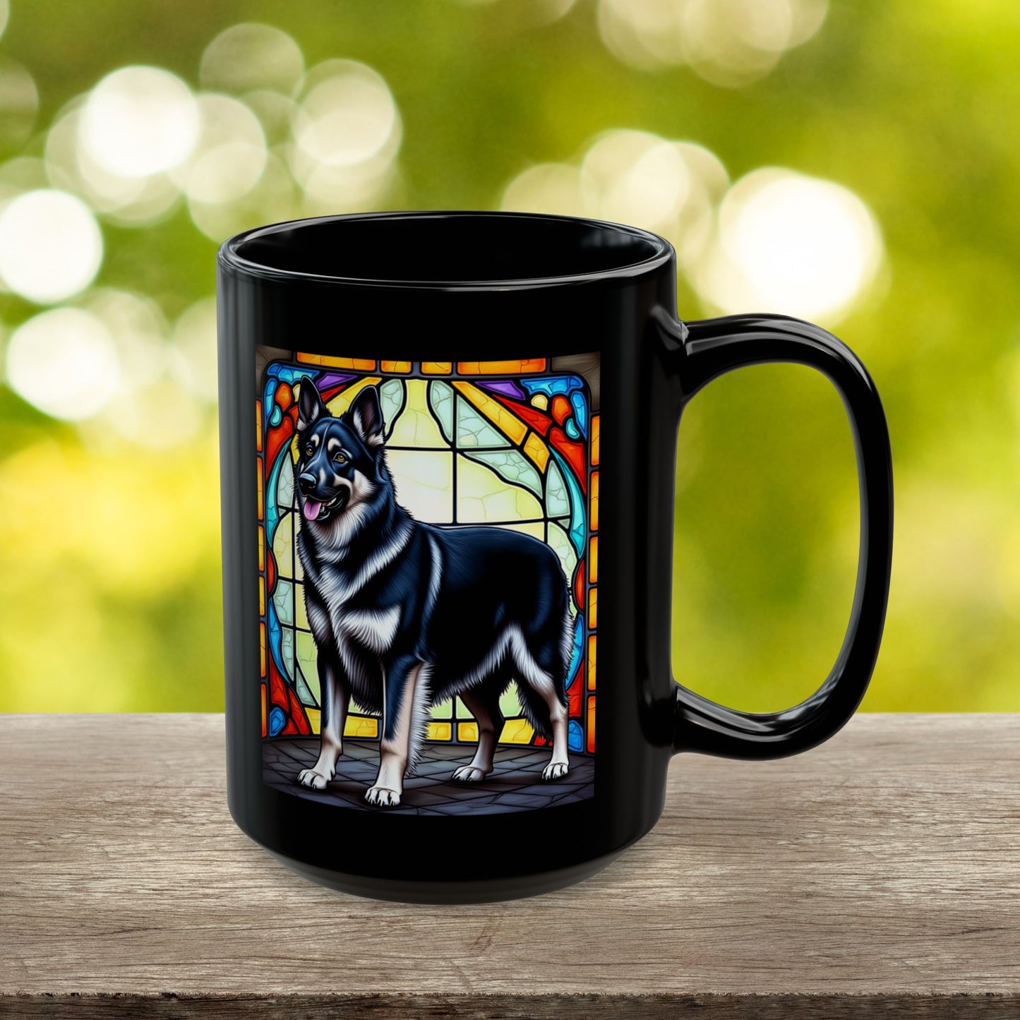 German Shepherd (Black & Silver Blanket) Personalized Mug, Pet Lover Mug, Dog Coffee Mug, Custom Name Mug, Dog Lover Gift, Dog-Themed Mug
